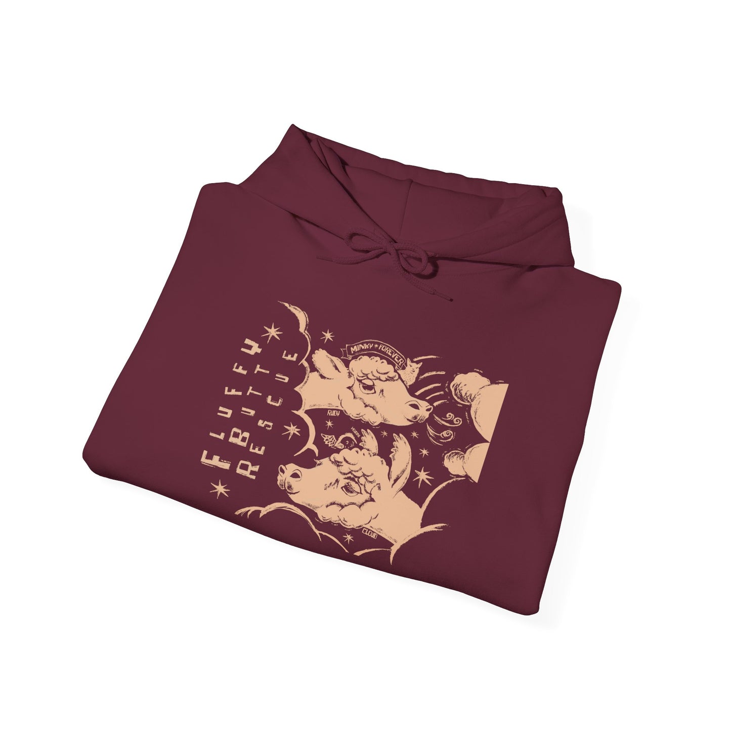 Fluffy Butt Rescue - Minky Forever - Unisex Heavy Blend™ Hooded Sweatshirt
