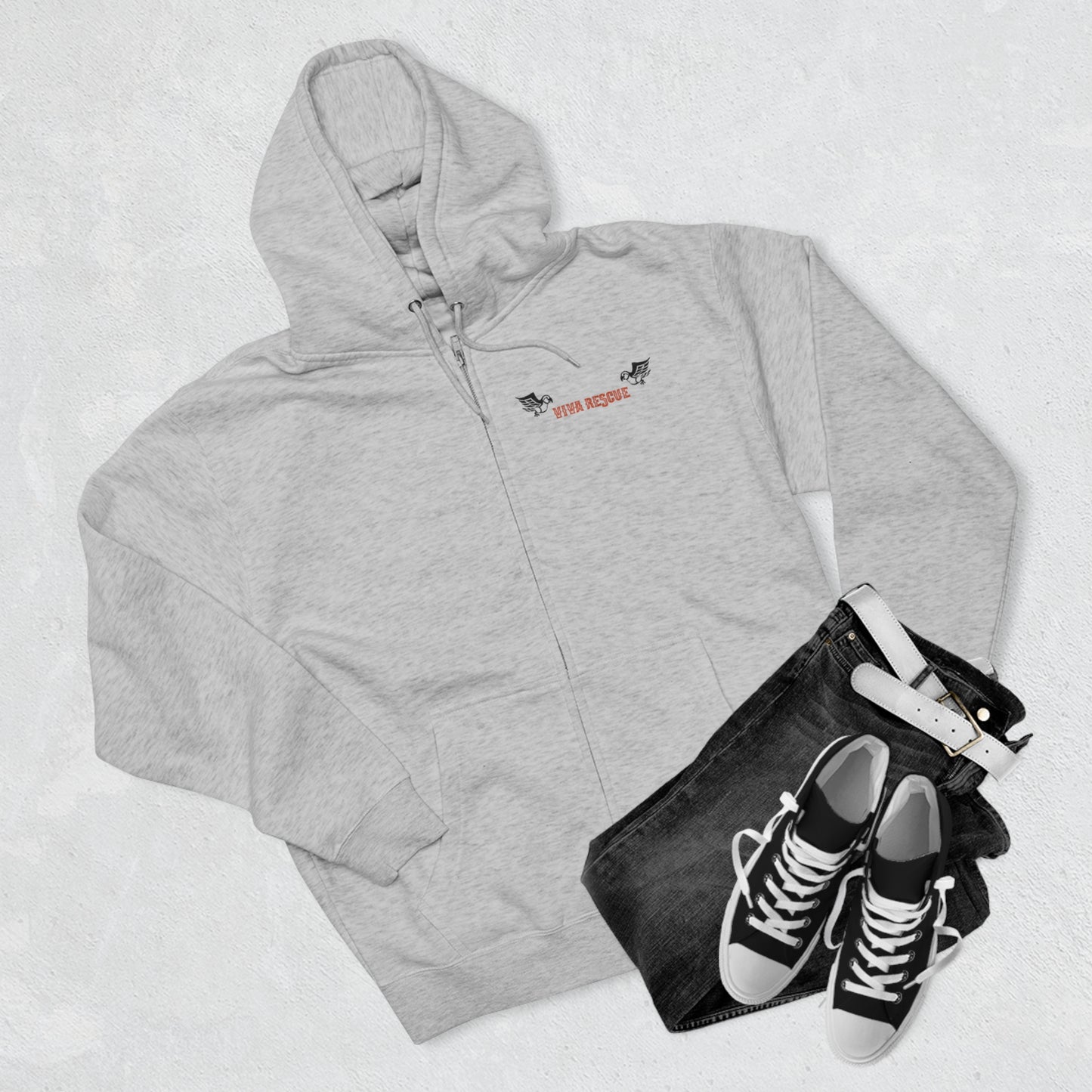 Viva Rescue - Maya's Motorcycle Club - Unisex Premium Full Zip Hoodie