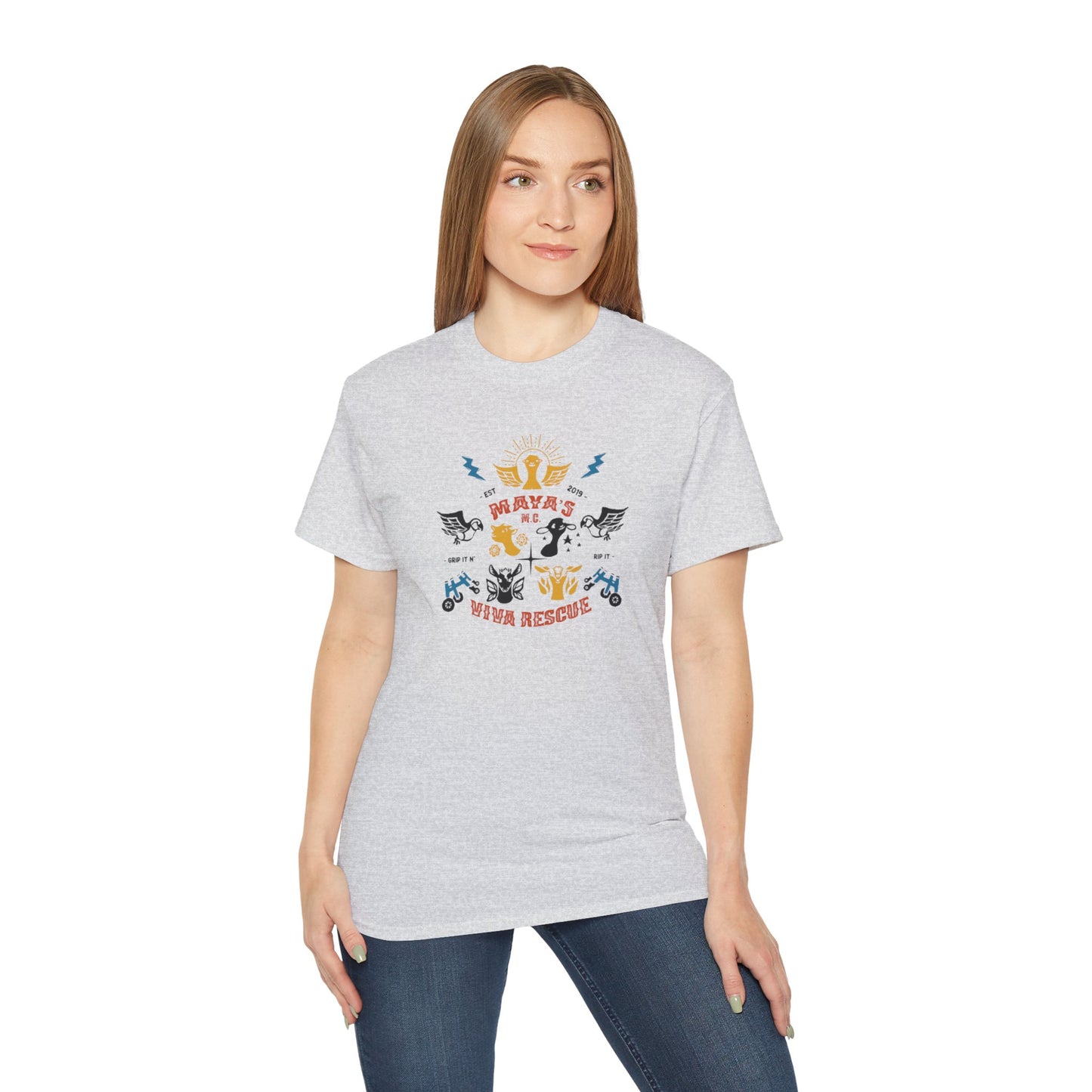 Viva Rescue - Maya's Motorcycle Club - Unisex Ultra Cotton Tee