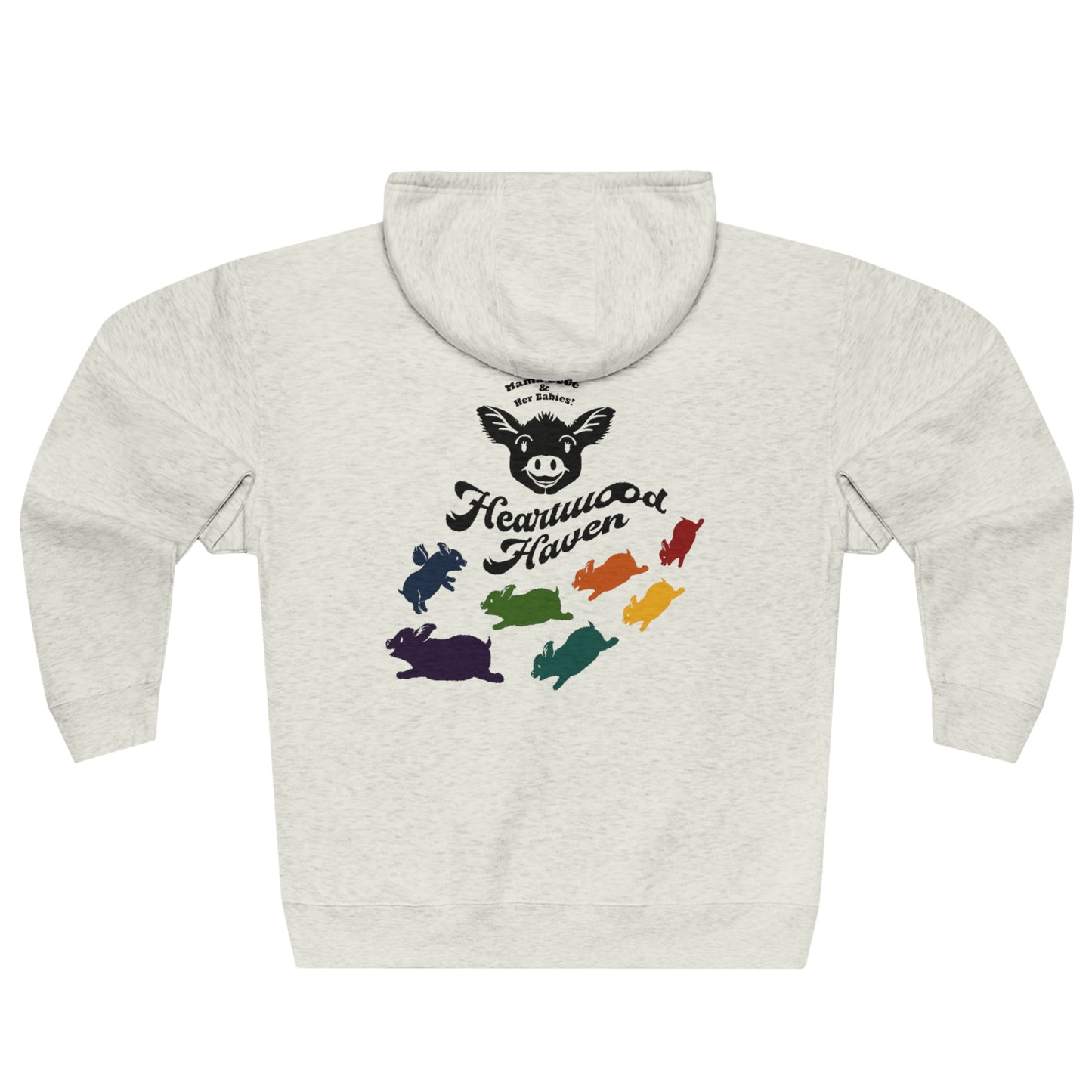 Heartwood Haven - Mama Cece & Her Babies Unisex Premium Full Zip Hoodie