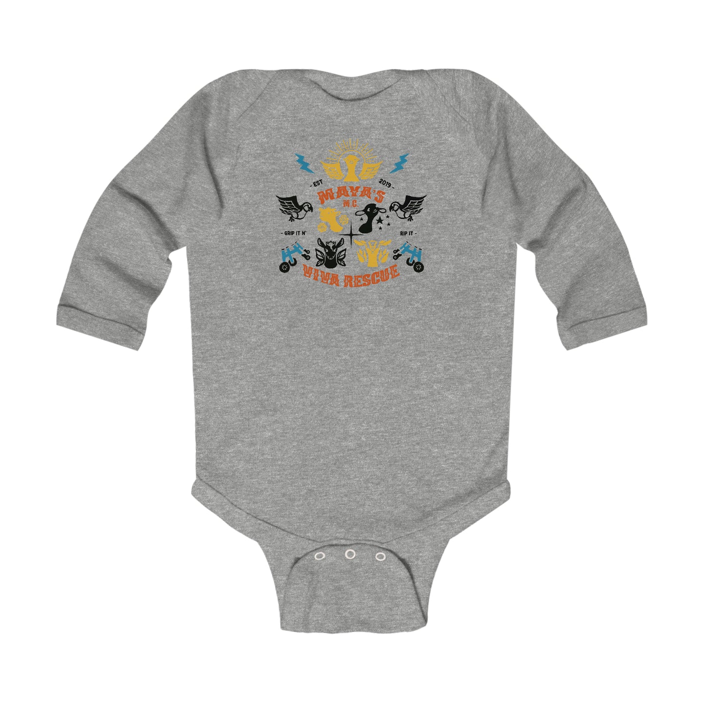 Viva Rescue - Maya's Motor Cycle Club - Infant Long Sleeve Bodysuit