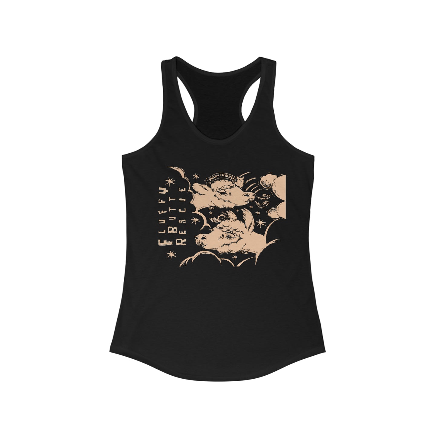 Fluffy Butt Rescue - Minky Forever - Women's Ideal Racerback Tank