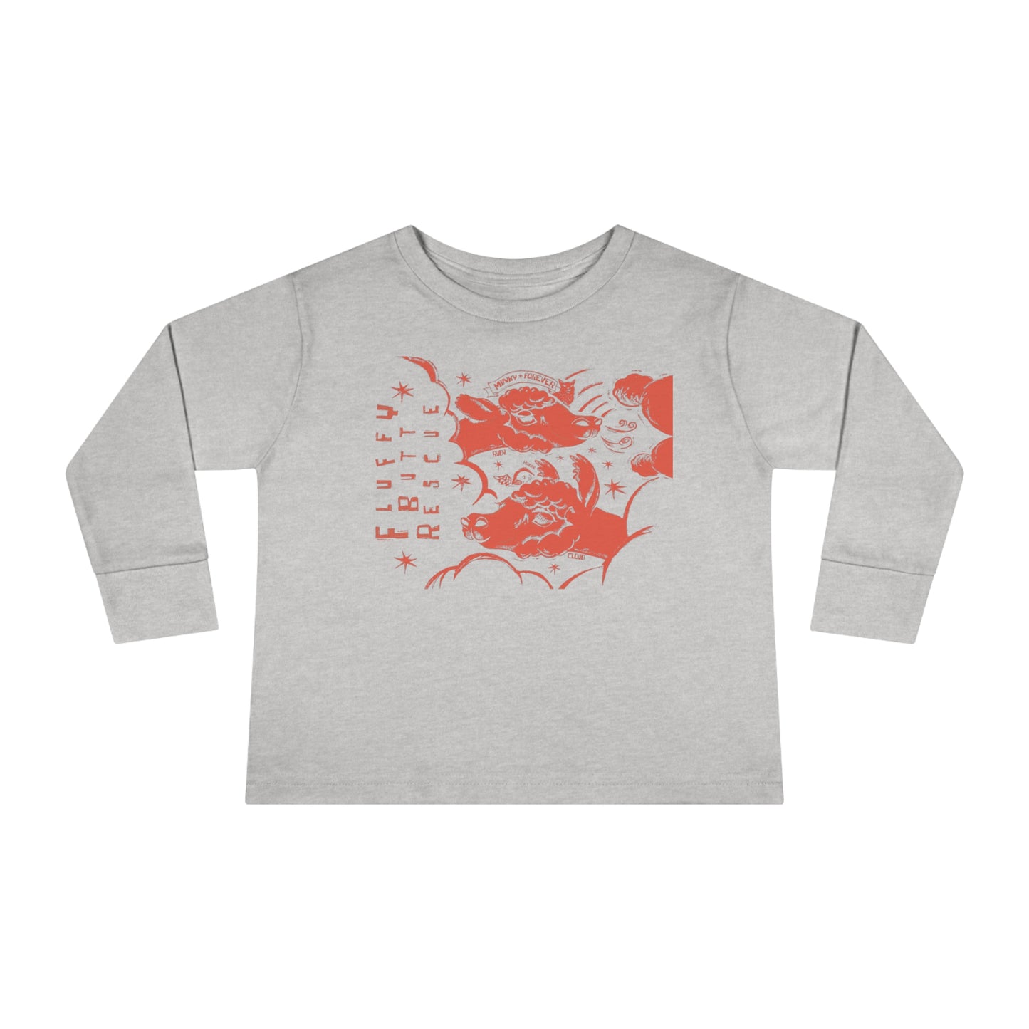 Fluffy Butt Rescue - Minky Forever - Toddler Long Sleeve Tee