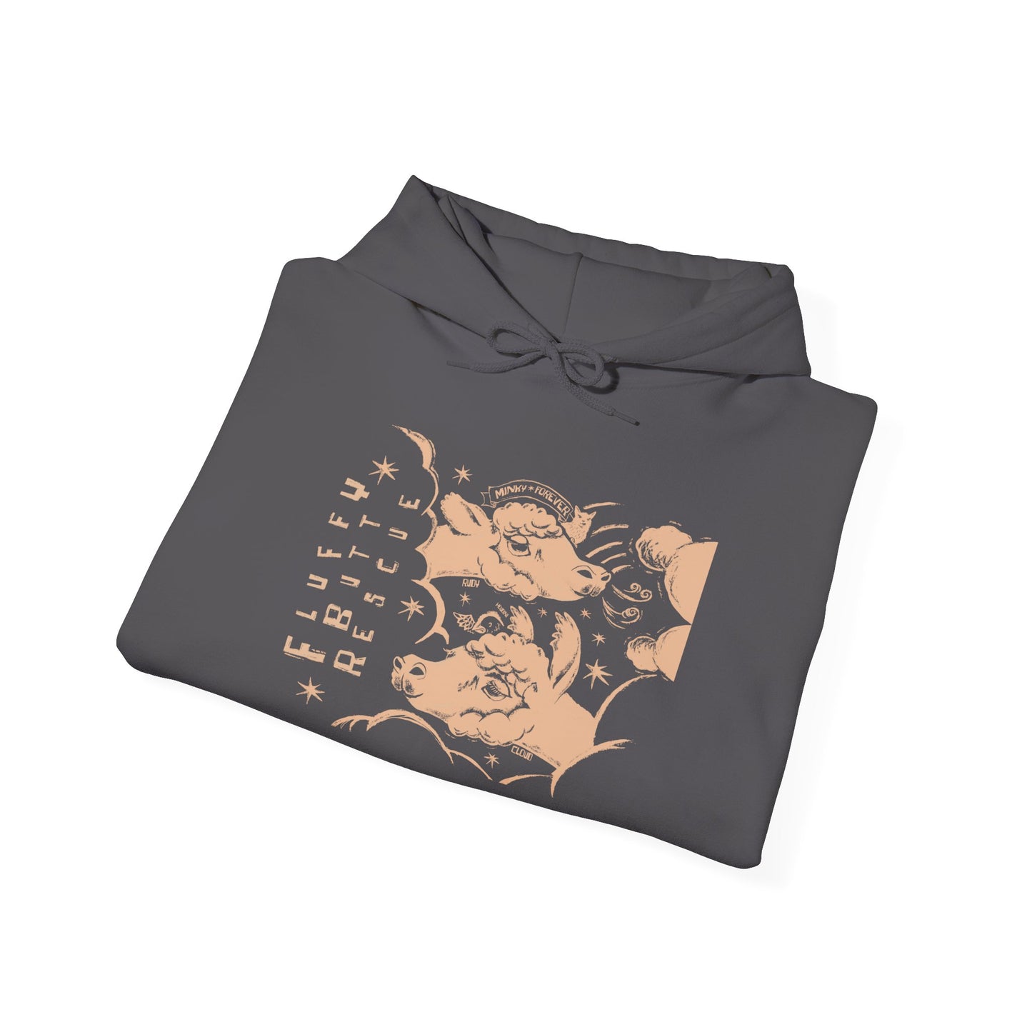 Fluffy Butt Rescue - Minky Forever - Unisex Heavy Blend™ Hooded Sweatshirt