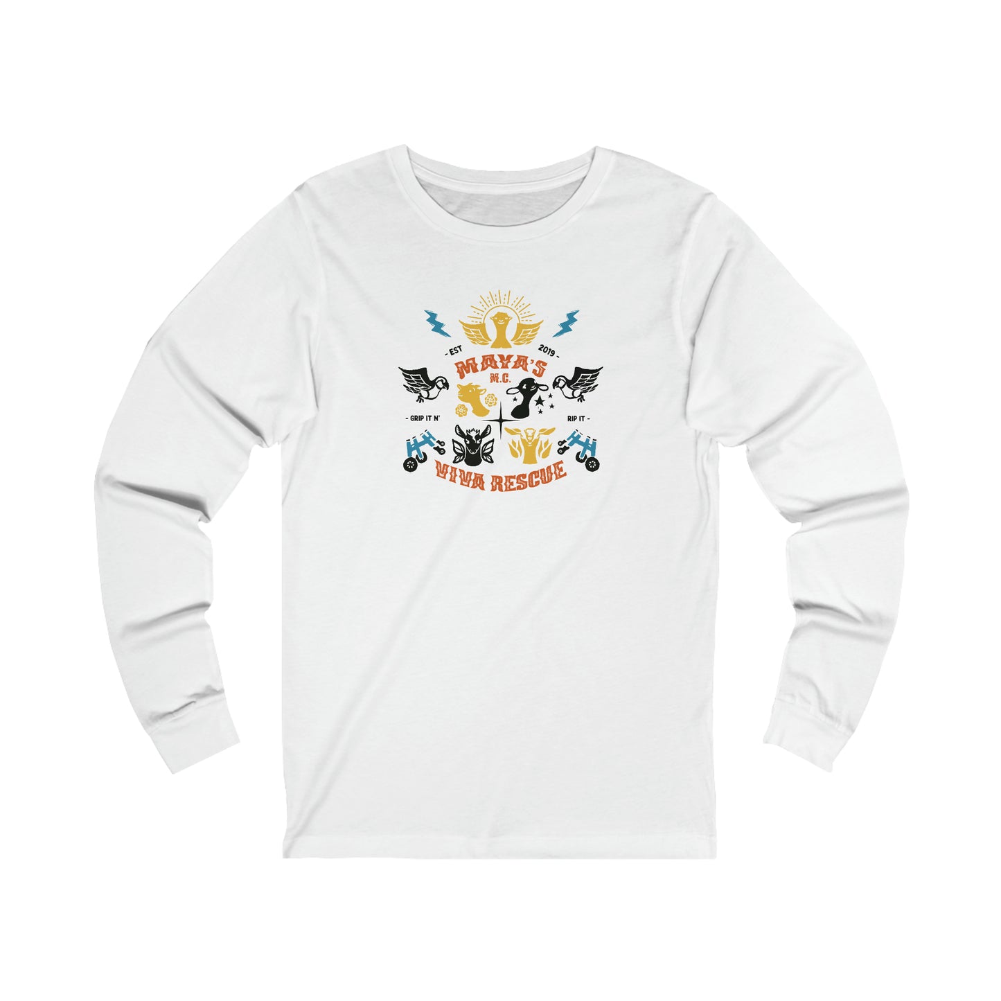 Viva Rescue - Maya's Motorcycle Club - Unisex Jersey Long Sleeve Tee