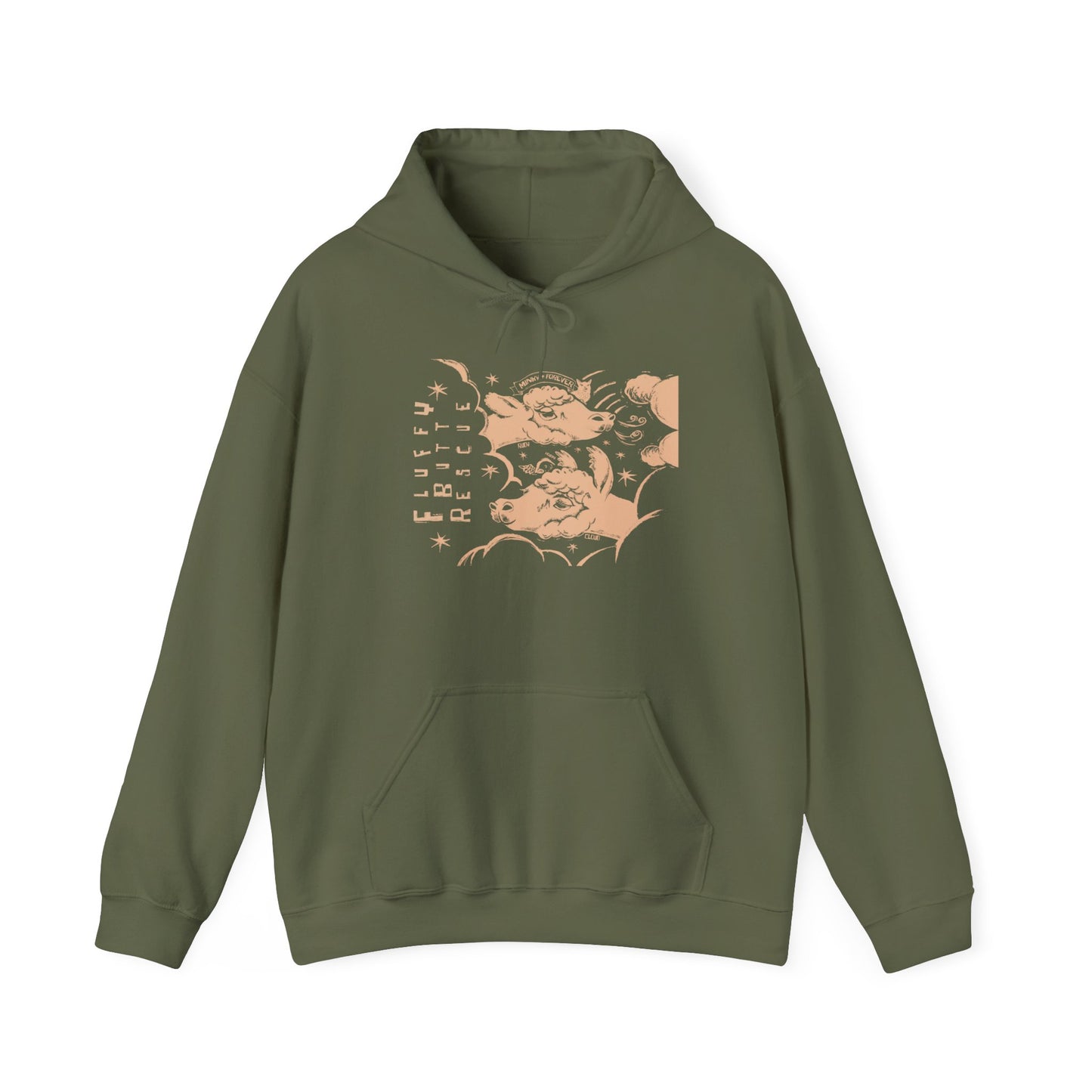 Fluffy Butt Rescue - Minky Forever - Unisex Heavy Blend™ Hooded Sweatshirt