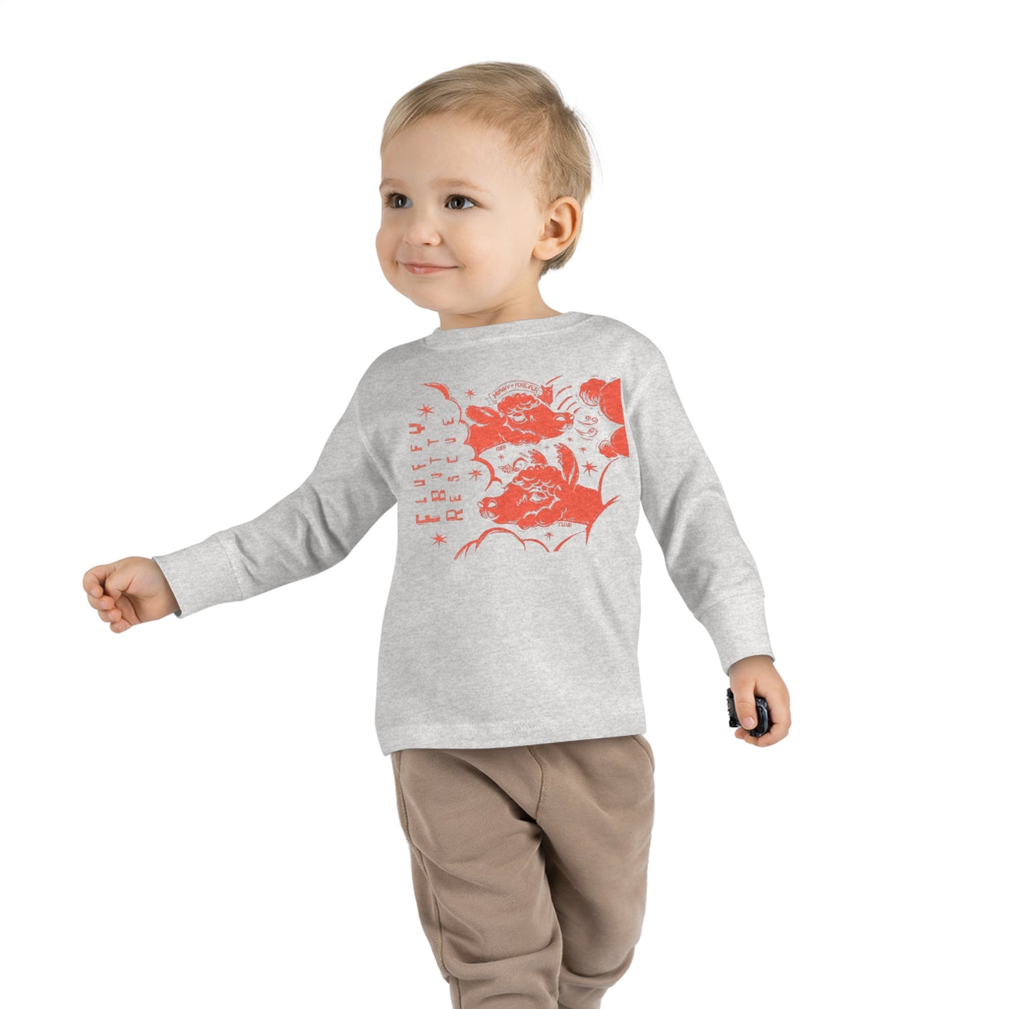 Fluffy Butt Rescue - Minky Forever - Toddler Long Sleeve Tee