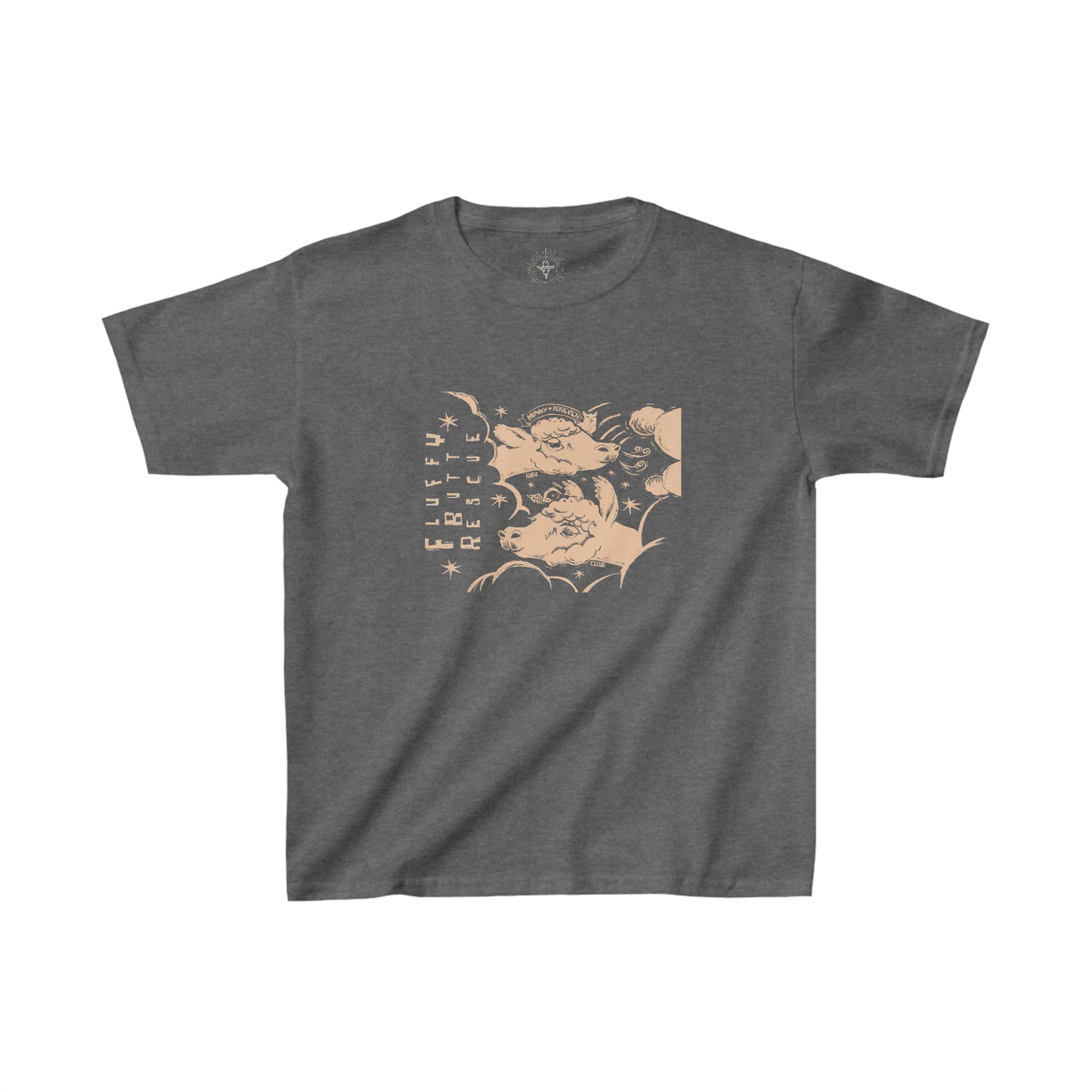 Fluffy Butt Rescue - Minky & Cloud Forever - Kids Heavy Cotton™ Tee