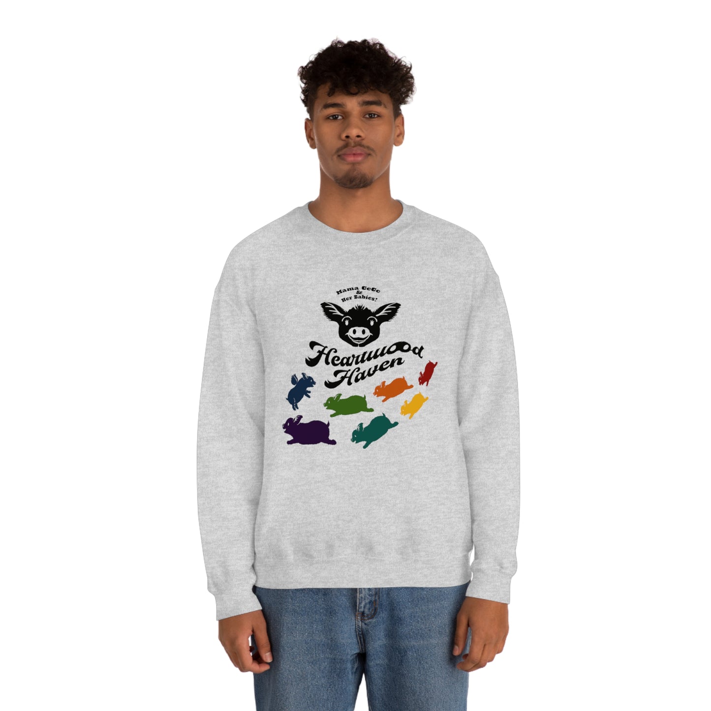 Heartwood Haven - Mama CeCe & Her Babies - Unisex Heavy Blend™ Crewneck Sweatshirt