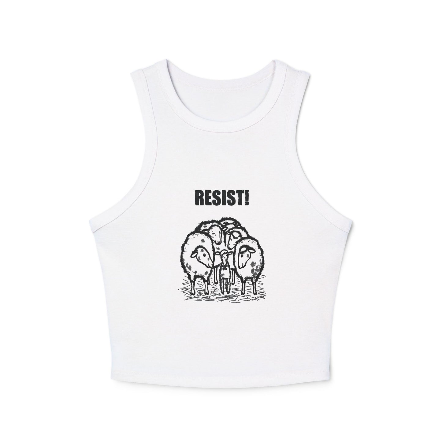 RESIST!- Women's Micro Rib Racer Tank Top