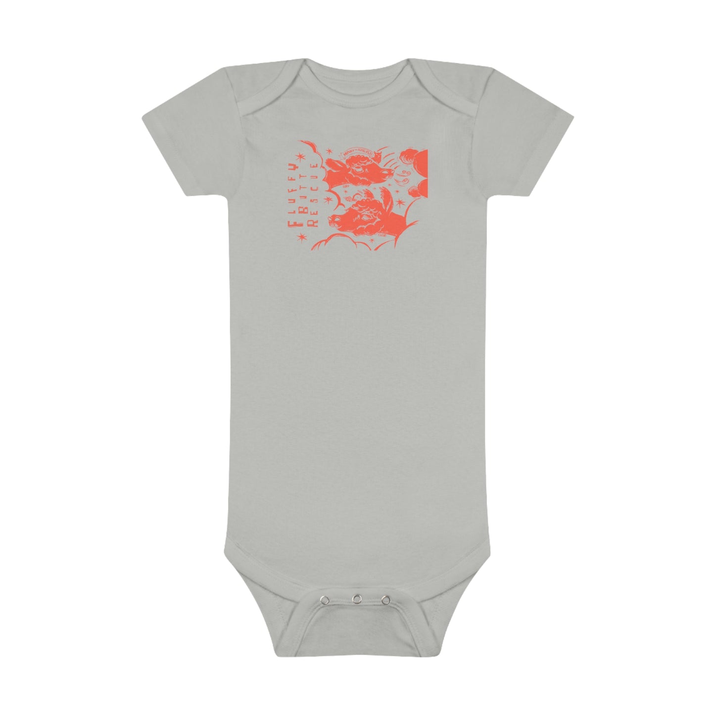 Fluffy Butt Rescue - Minky & Cloud Forever - Baby Short Sleeve Onesie®