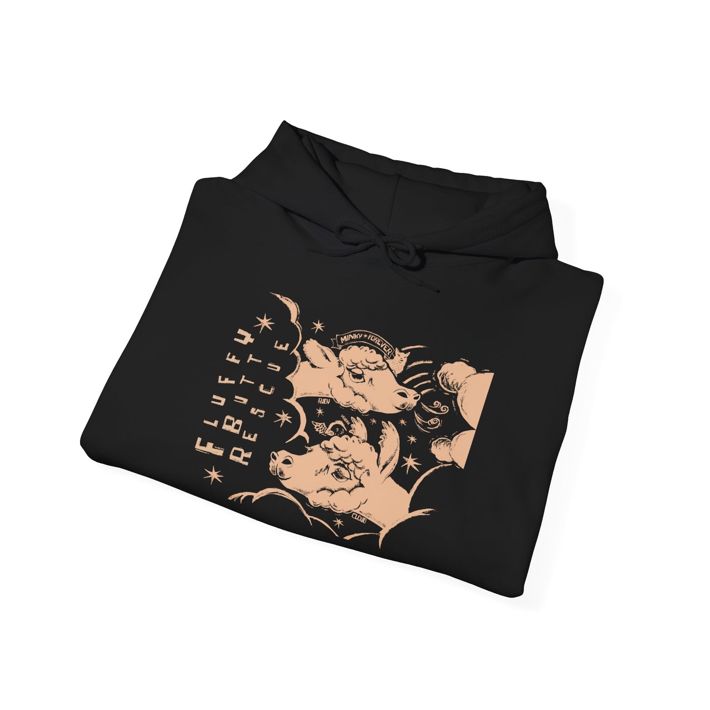 Fluffy Butt Rescue - Minky Forever - Unisex Heavy Blend™ Hooded Sweatshirt