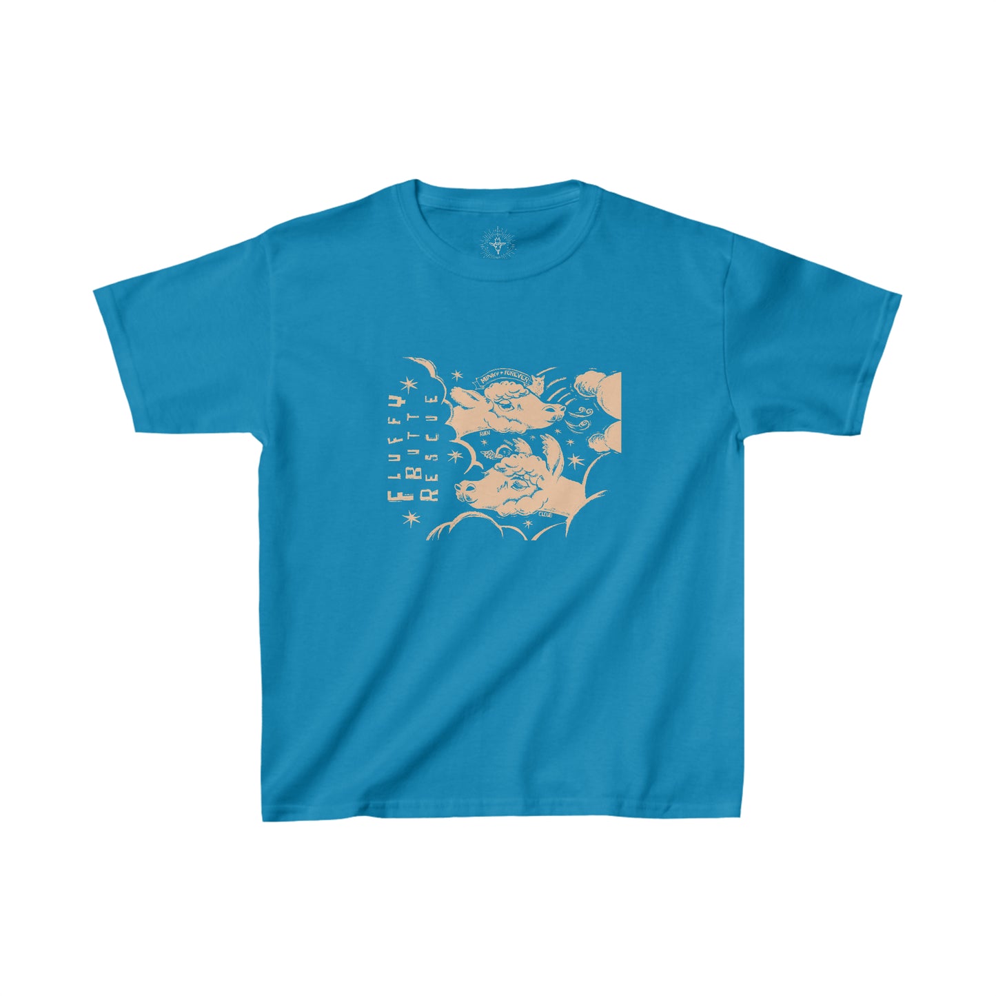 Fluffy Butt Rescue - Minky & Cloud Forever - Kids Heavy Cotton™ Tee