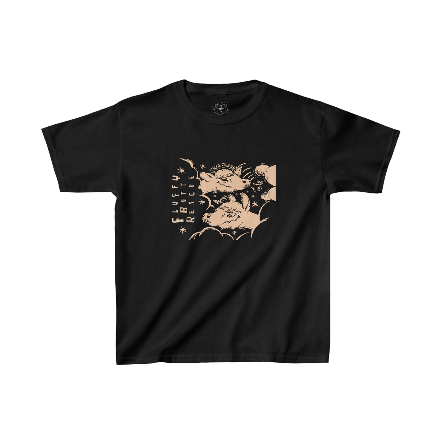 Fluffy Butt Rescue - Minky & Cloud Forever - Kids Heavy Cotton™ Tee