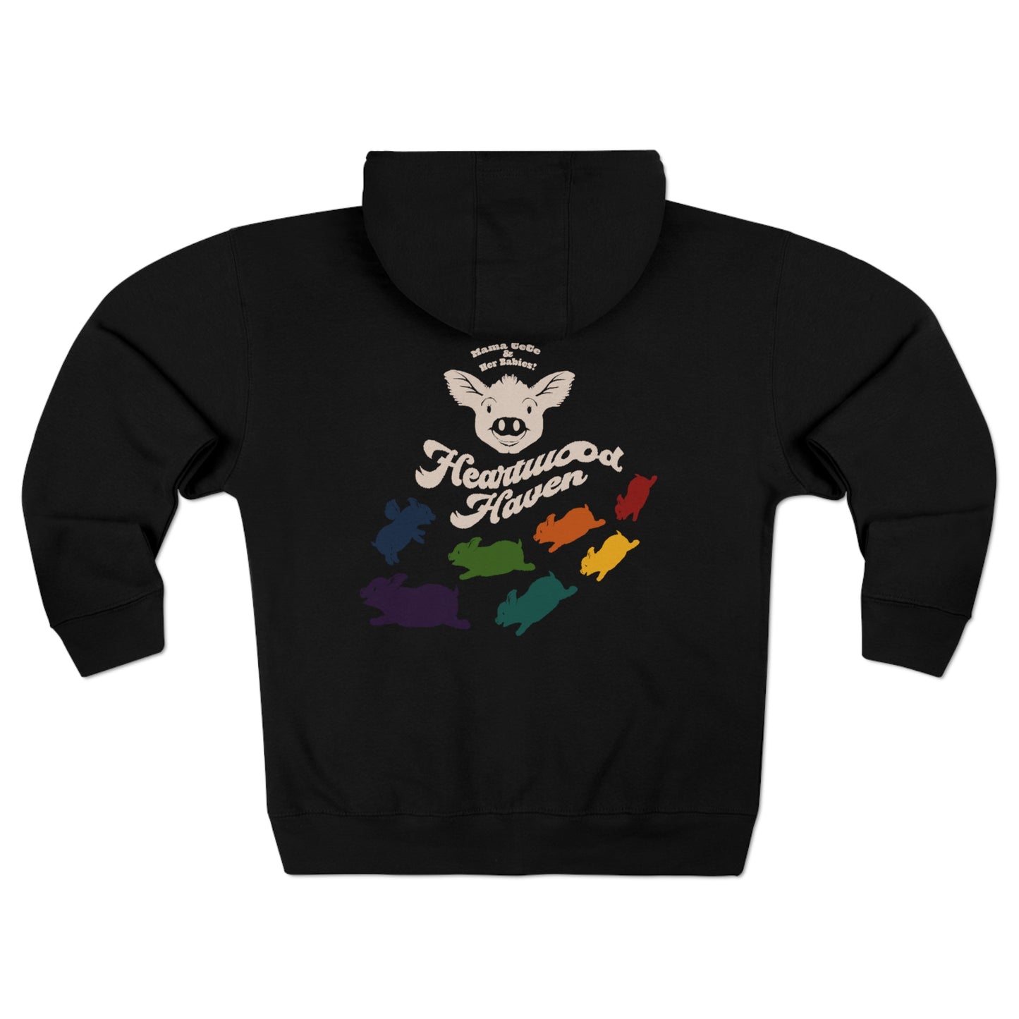 Heartwood Haven - Mama Cece & Her Babies Unisex Premium Full Zip Hoodie