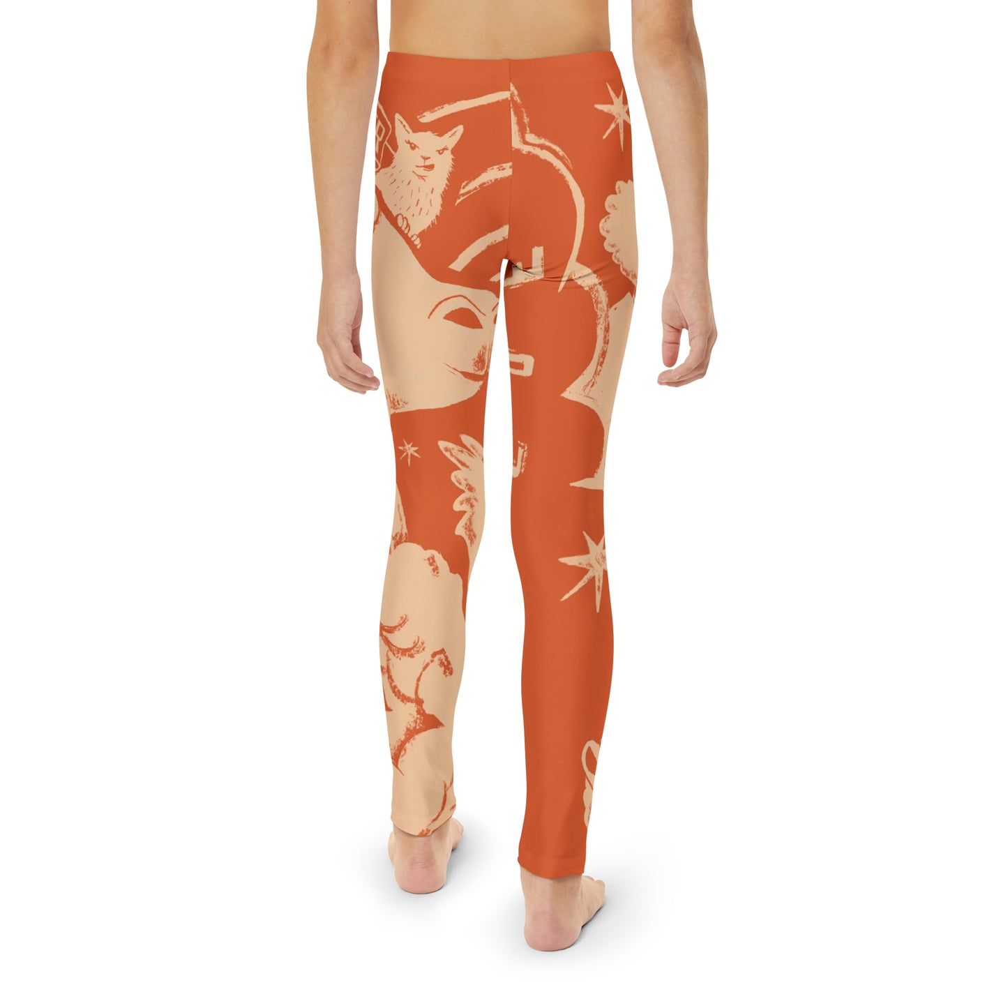 Fluffy Butt Rescue - Forever Minky - Youth Full-Length Leggings (AOP)