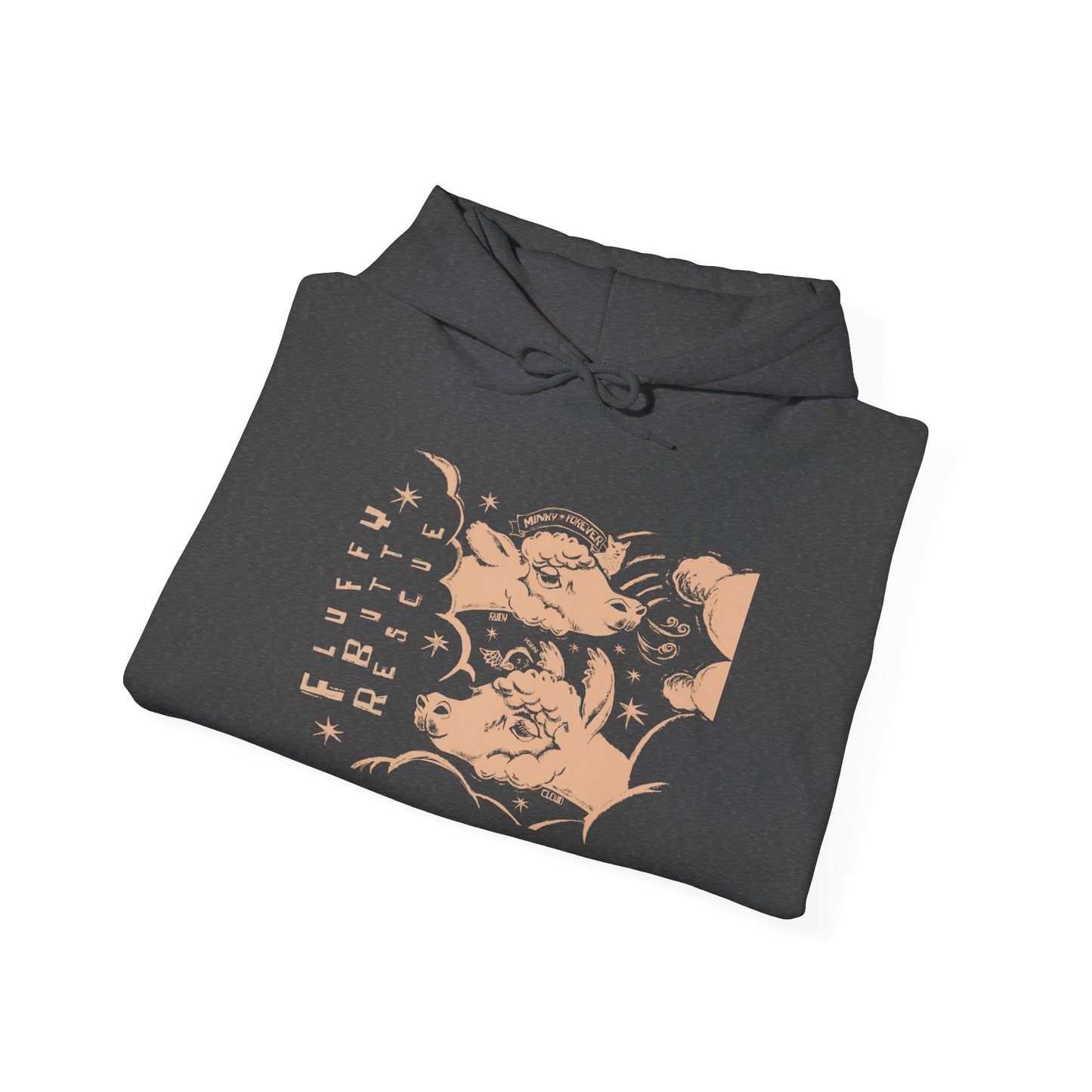 Fluffy Butt Rescue - Minky Forever - Unisex Heavy Blend™ Hooded Sweatshirt