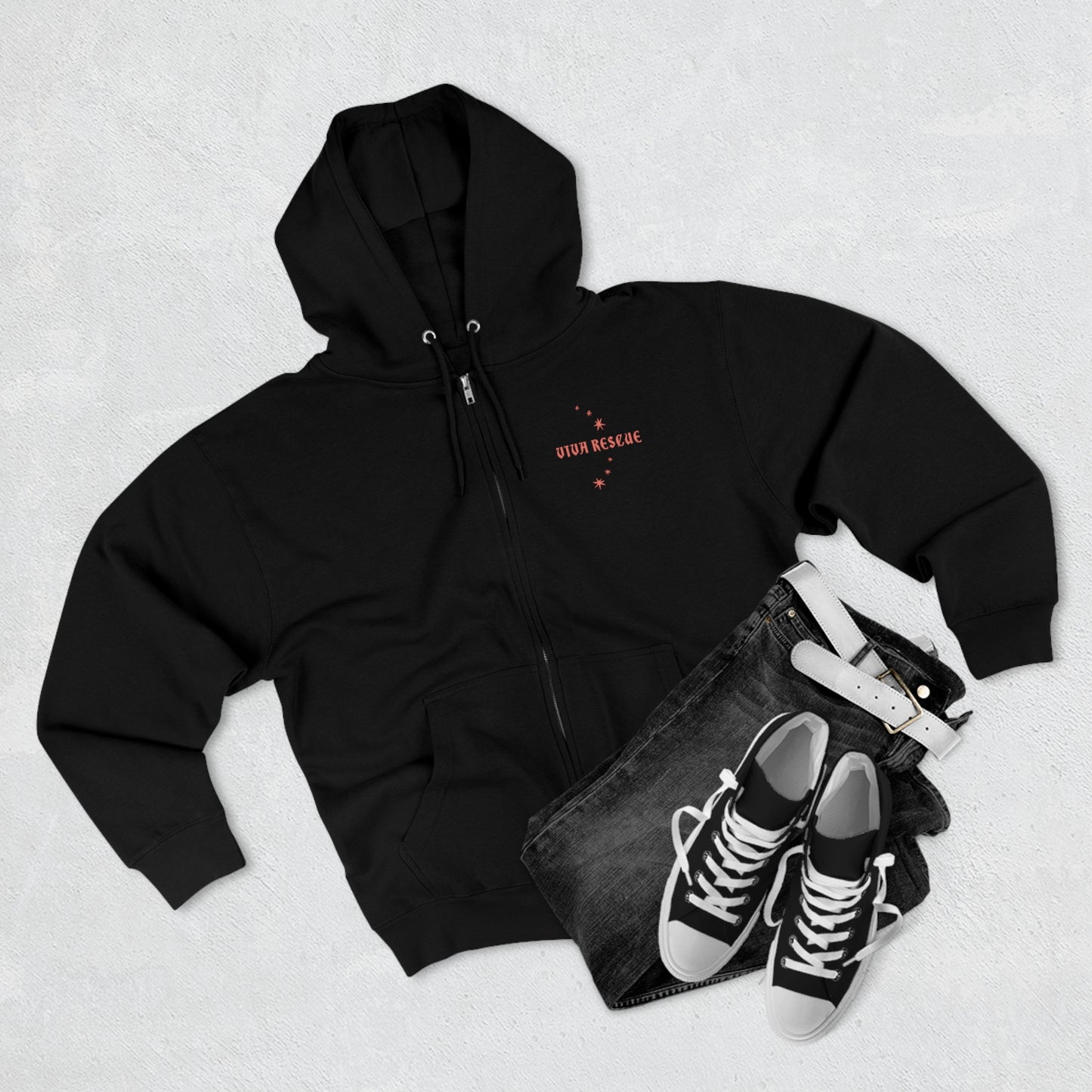 Viva Rescue - Born to be Fancy - Unisex Premium Full Zip Hoodie