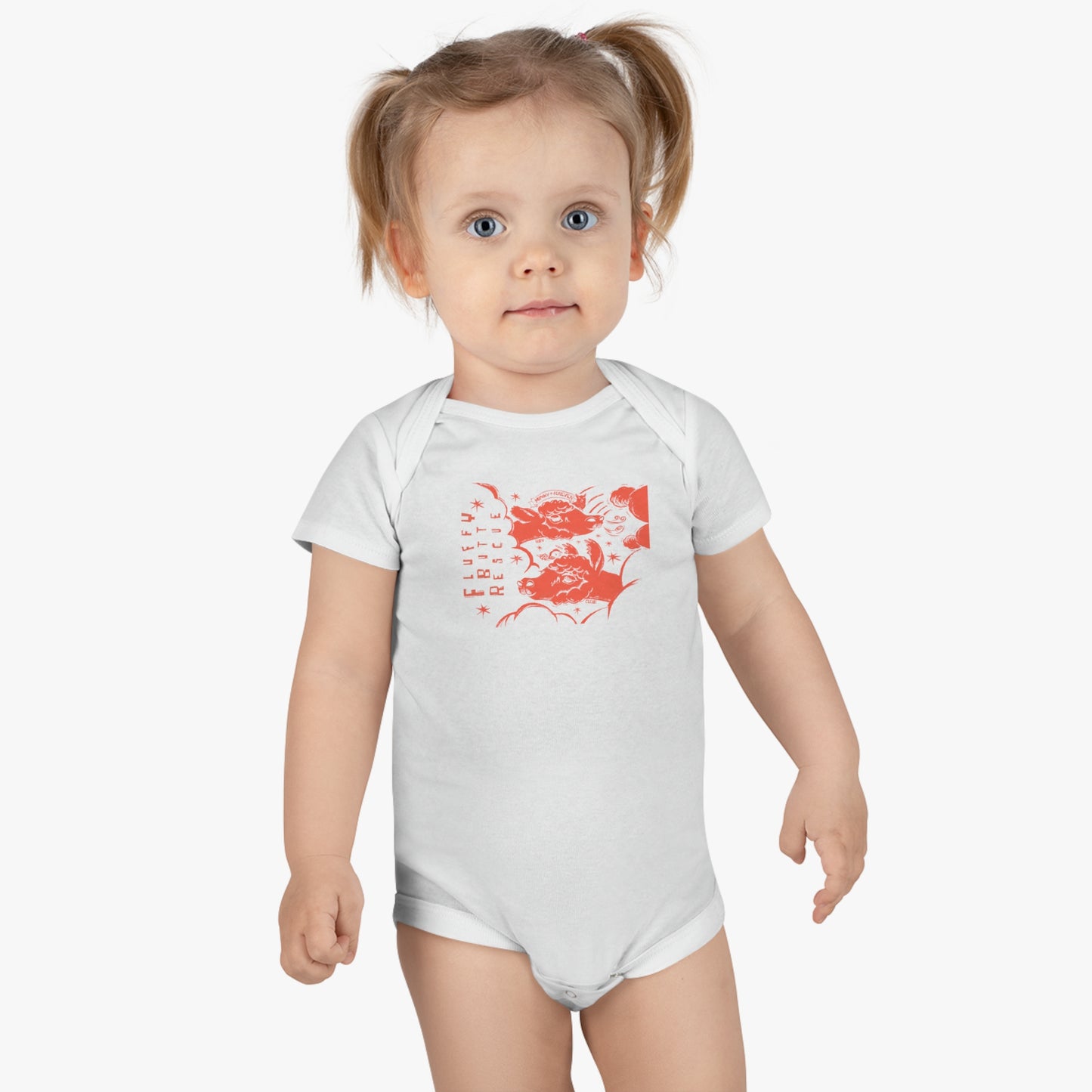 Fluffy Butt Rescue - Minky Forever - Baby Short Sleeve Onesie®