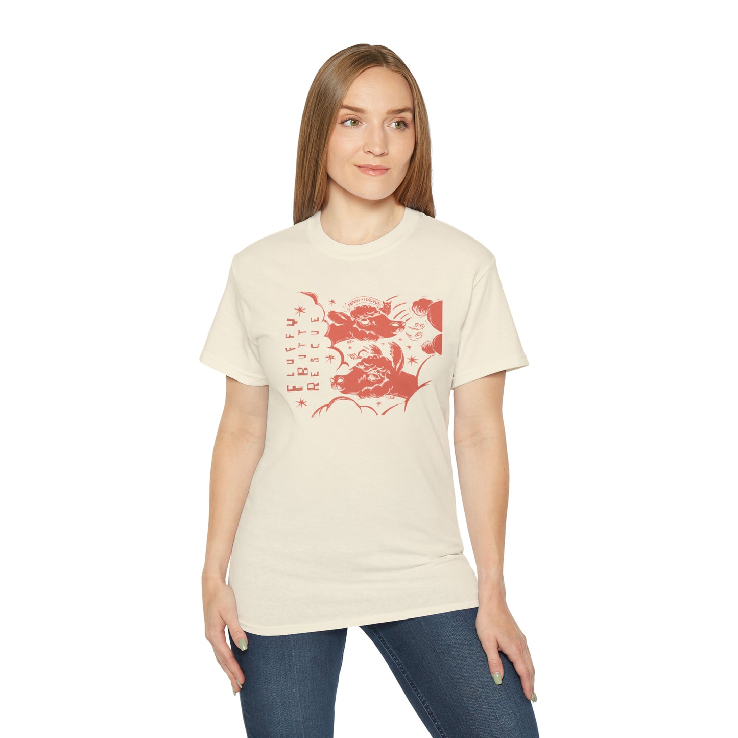 Fluffy Butt Rescue - Minky Forever - Unisex Ultra Cotton Tee