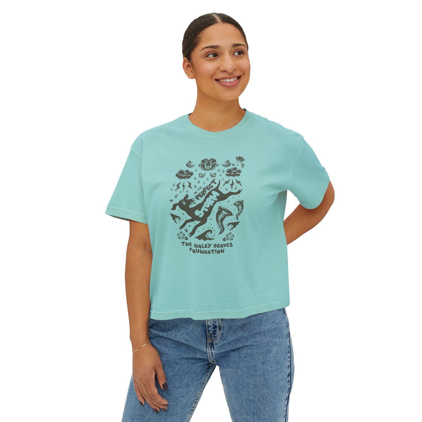 HALEY GRAVES FOUNDATION - STORMY - Women's Boxy Tee