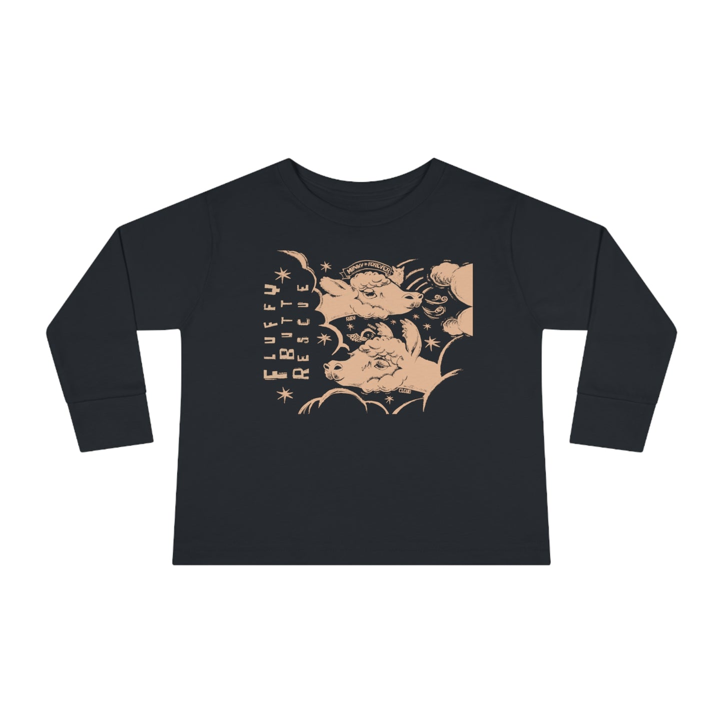 Fluffy Butt Rescue - Minky Forever - Toddler Long Sleeve Tee