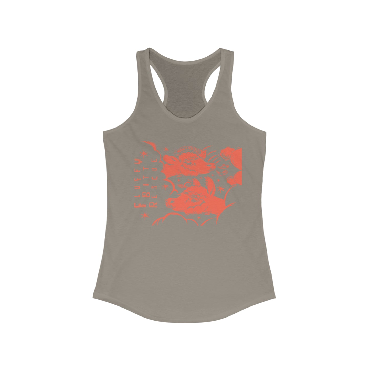 Fluffy Butt Rescue - Minky Forever - Women's Ideal Racerback Tank