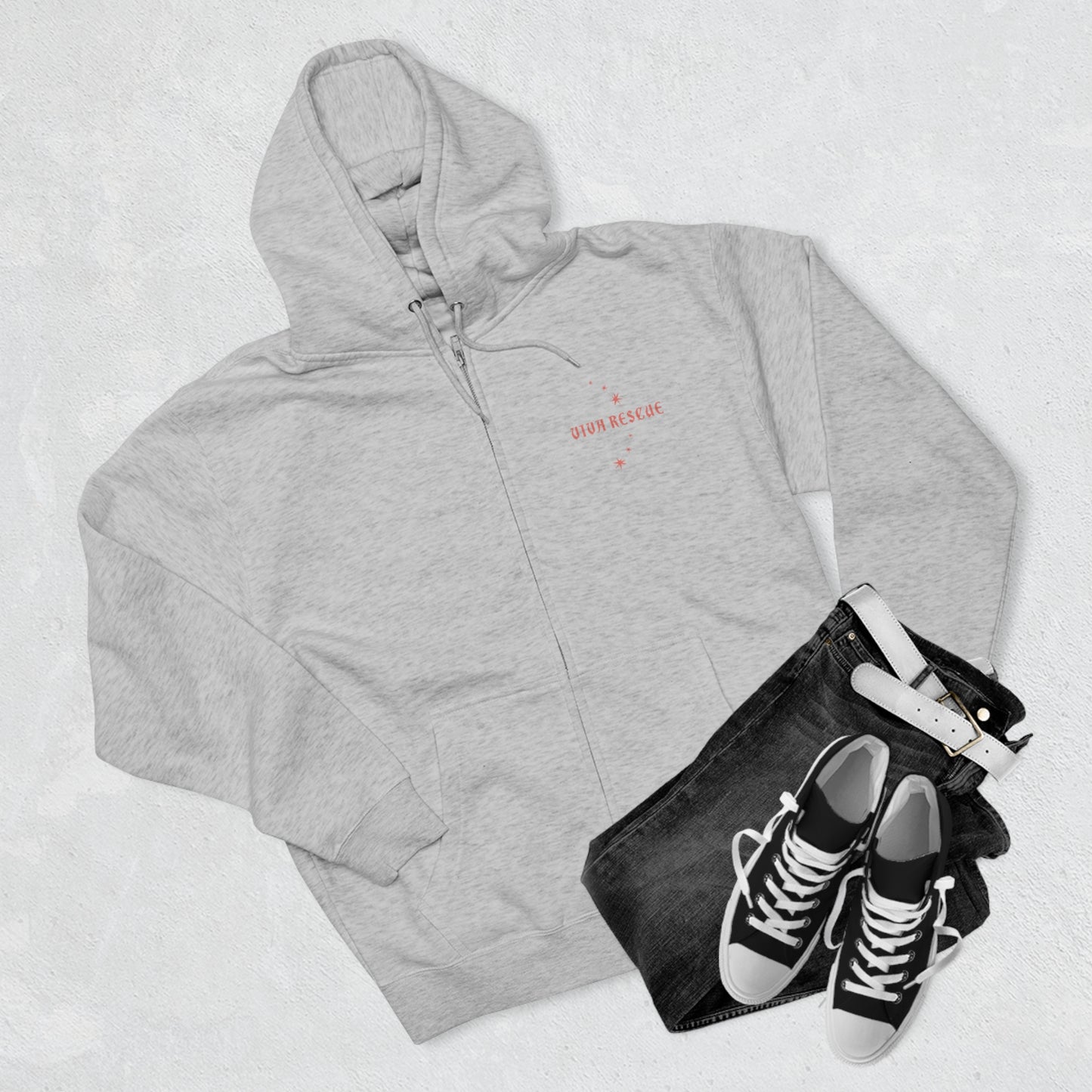 Viva Rescue - Born to be Fancy - Unisex Premium Full Zip Hoodie