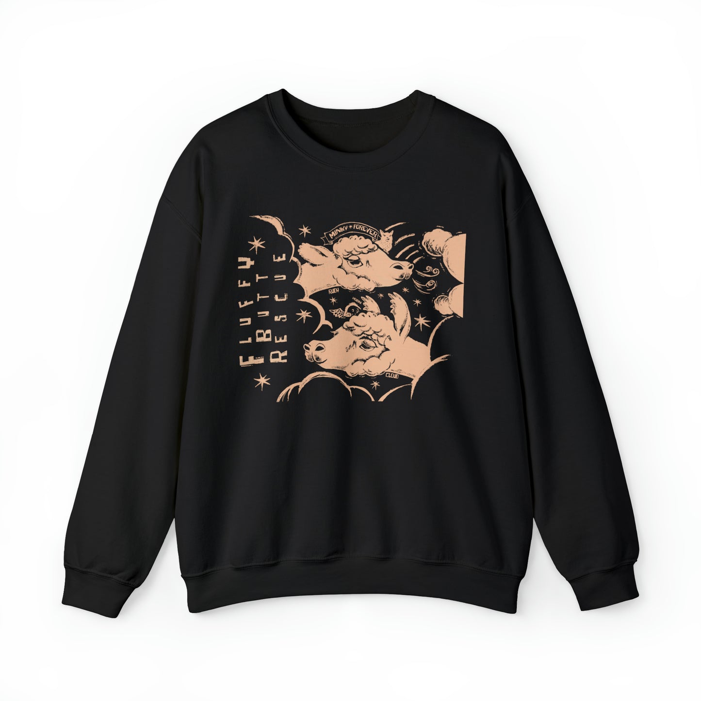 Fluffy Butt Rescue - Minky & Cloud Forever - Unisex Heavy Blend™ Crewneck Sweatshirt