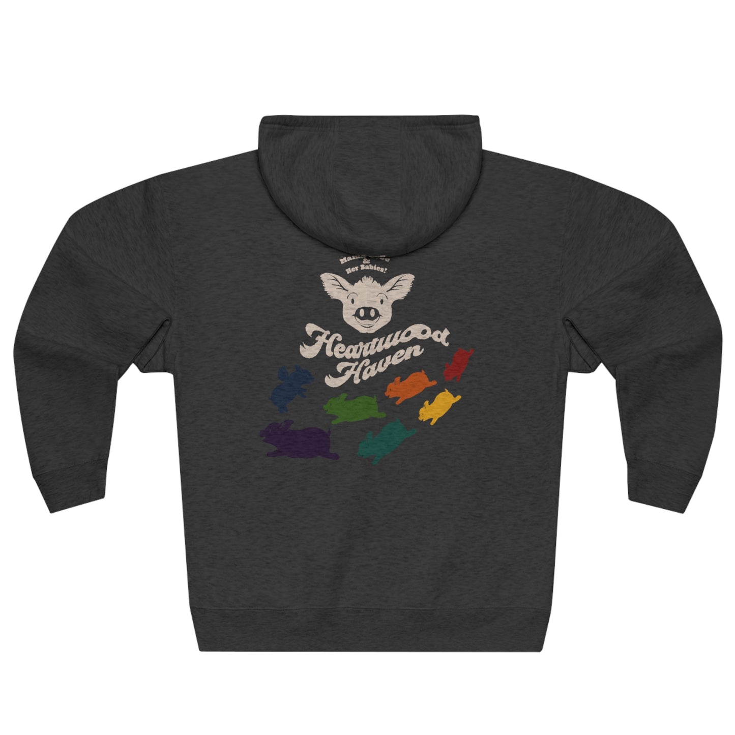 Heartwood Haven - Mama Cece & Her Babies Unisex Premium Full Zip Hoodie
