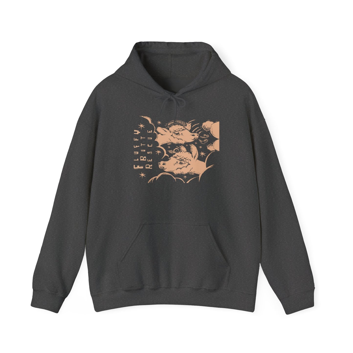 Fluffy Butt Rescue - Minky Forever - Unisex Heavy Blend™ Hooded Sweatshirt