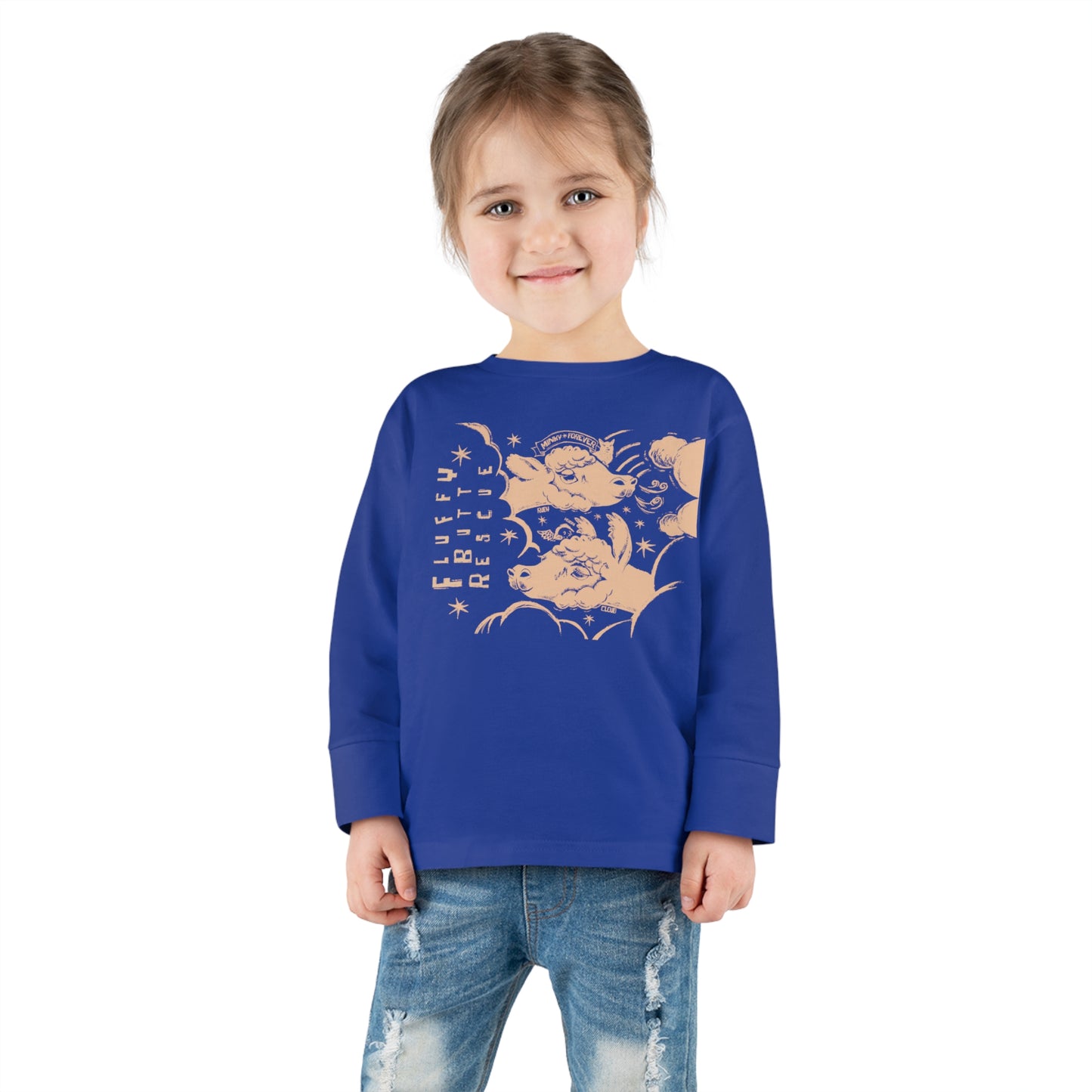 Fluffy Butt Rescue - Minky Forever - Toddler Long Sleeve Tee