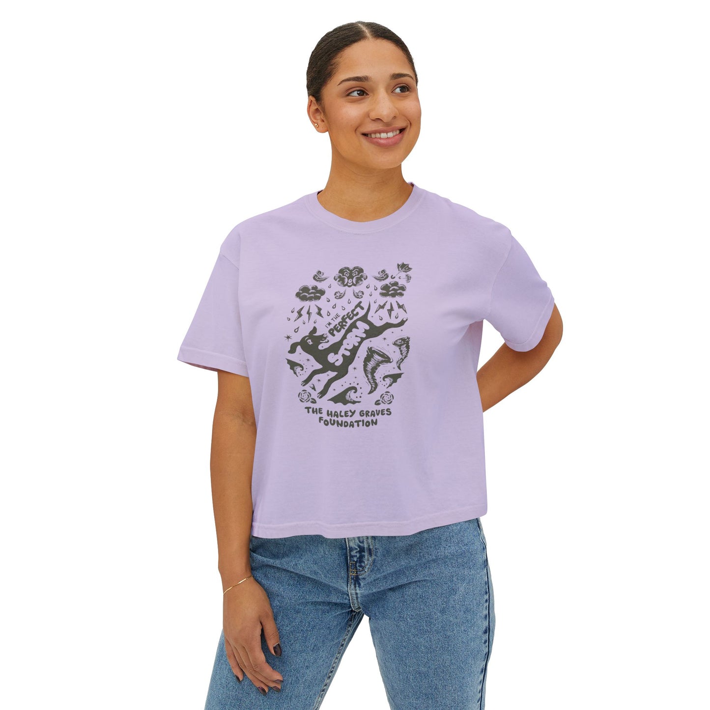 HALEY GRAVES FOUNDATION - STORMY - Women's Boxy Tee