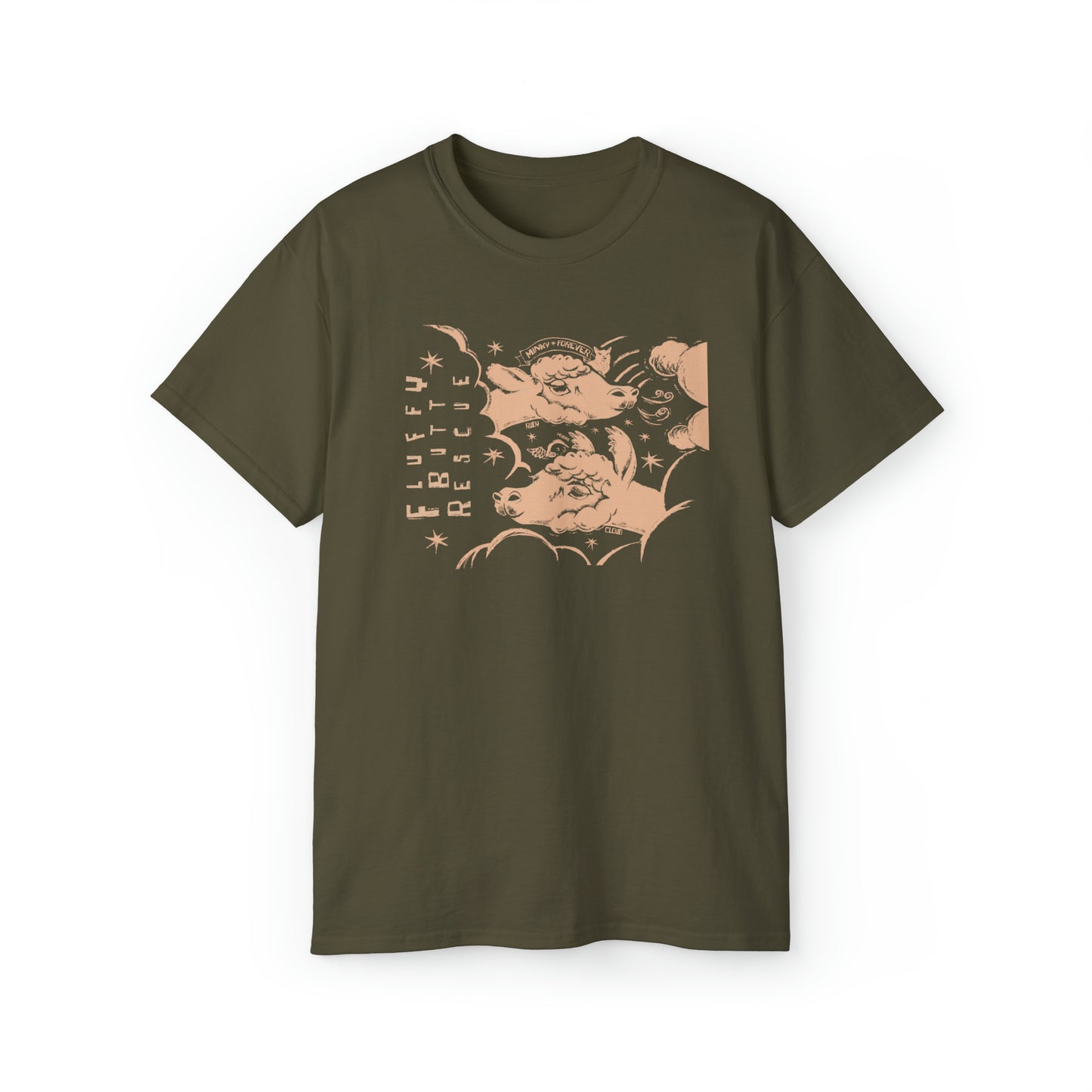 Fluffy Butt Rescue - Minky Forever - Unisex Ultra Cotton Tee