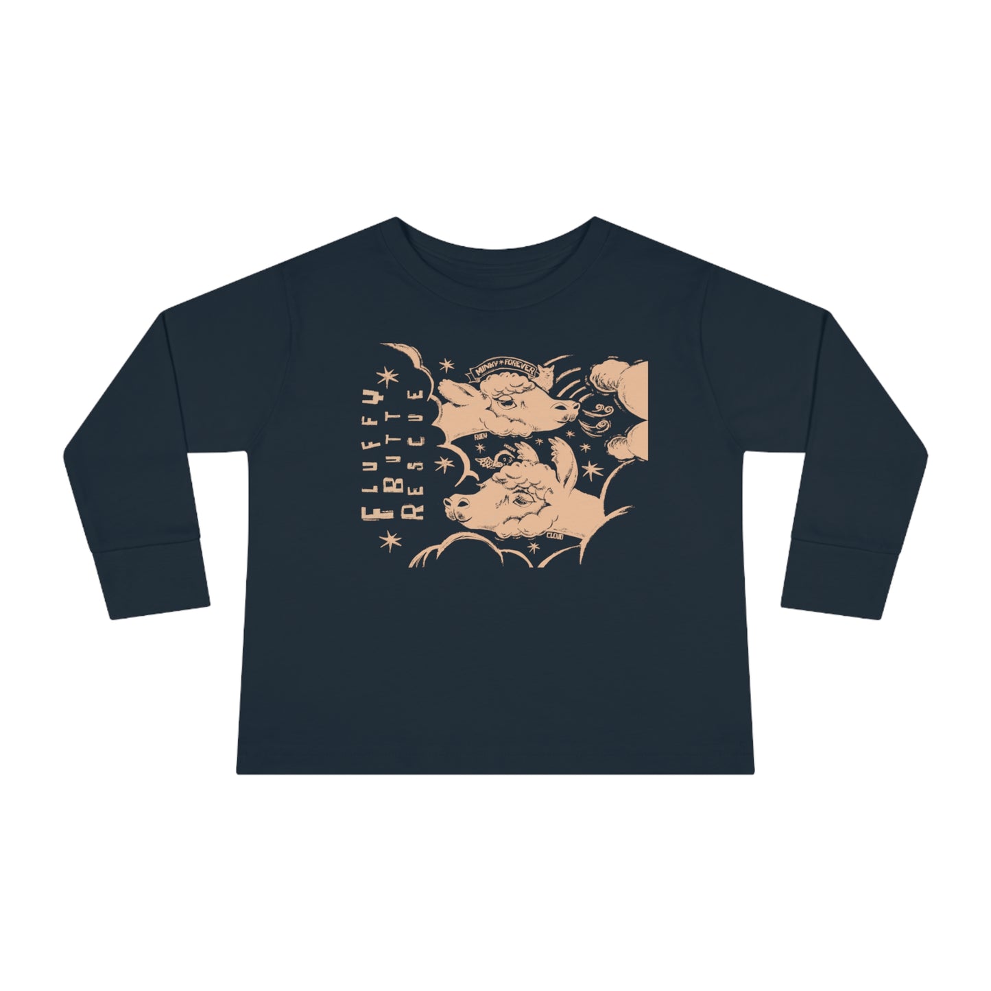 Fluffy Butt Rescue - Minky Forever - Toddler Long Sleeve Tee