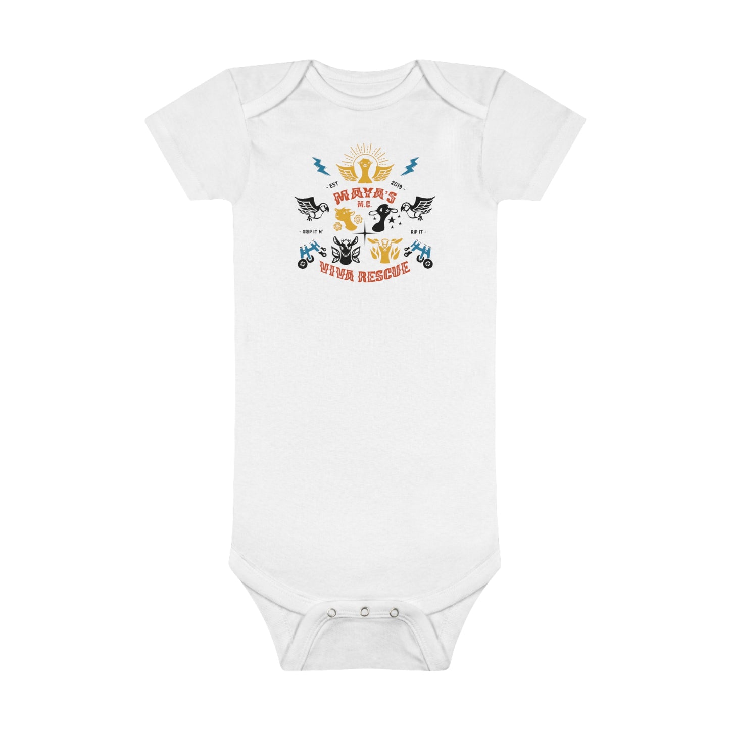 Viva Rescue - Maya's Motor Cycle Club - Baby Short Sleeve Onesie®