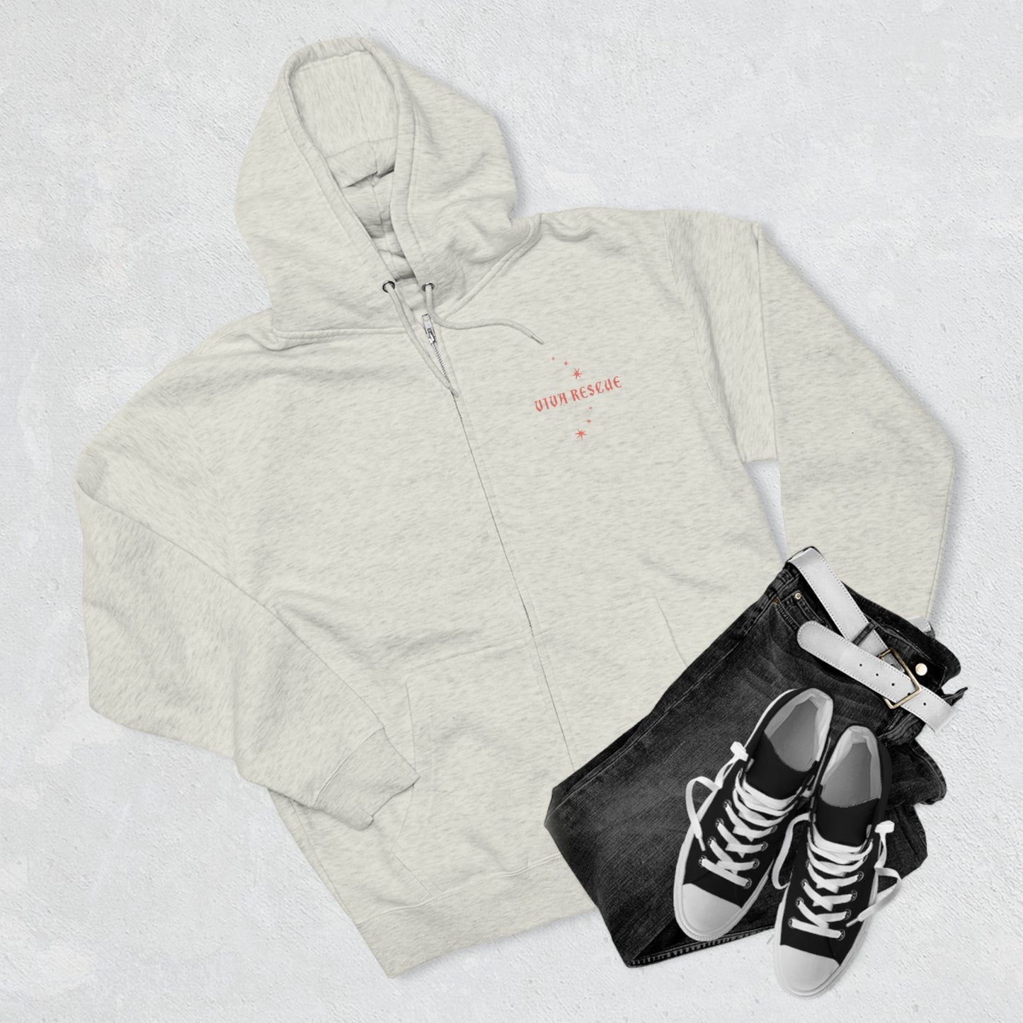 Viva Rescue - Born to be Fancy - Unisex Premium Full Zip Hoodie