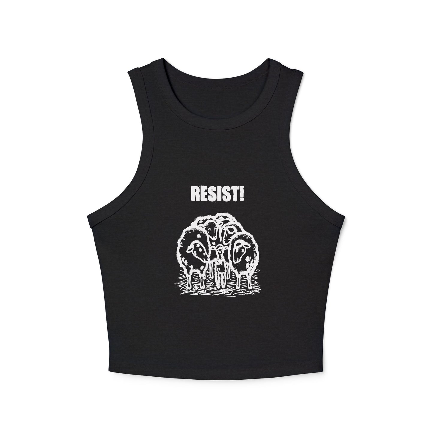 RESIST!- Women's Micro Rib Racer Tank Top