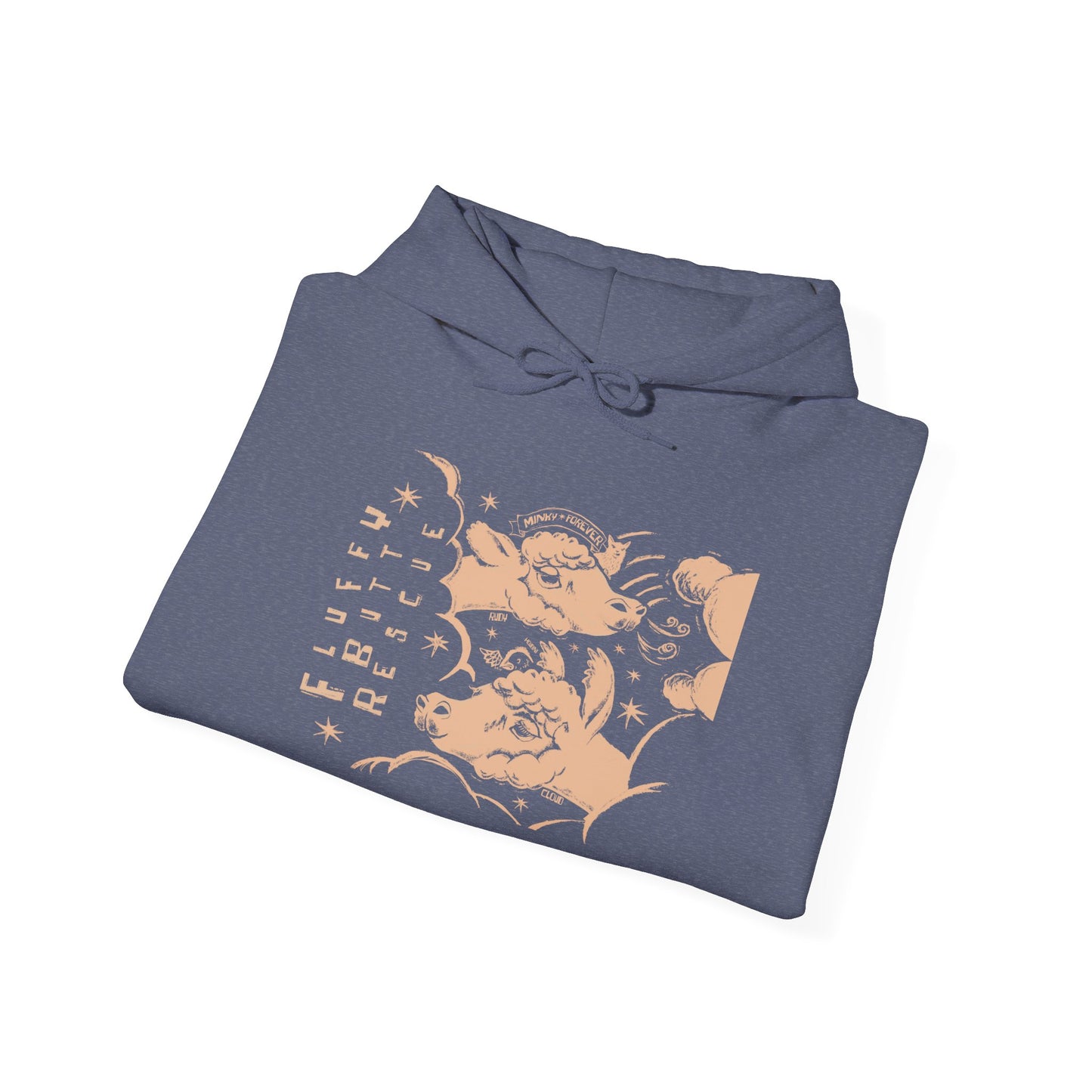Fluffy Butt Rescue - Minky Forever - Unisex Heavy Blend™ Hooded Sweatshirt