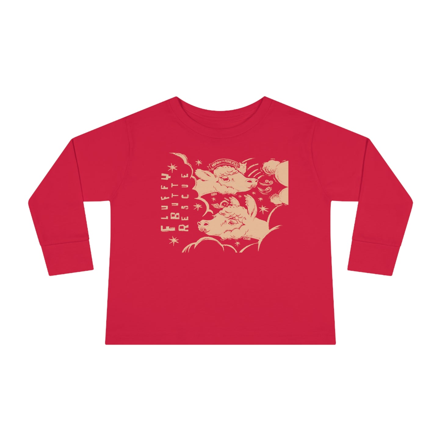 Fluffy Butt Rescue - Minky Forever - Toddler Long Sleeve Tee