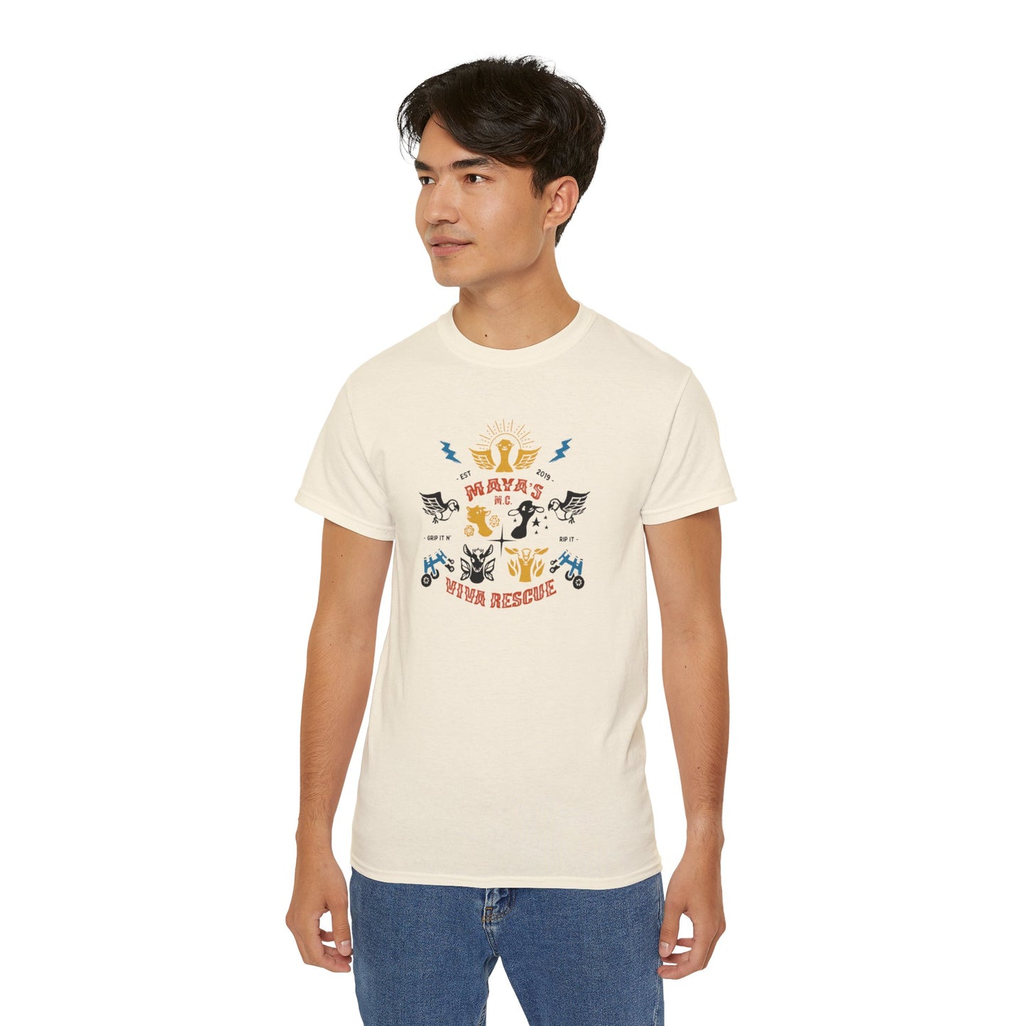 Viva Rescue - Maya's Motorcycle Club - Unisex Ultra Cotton Tee