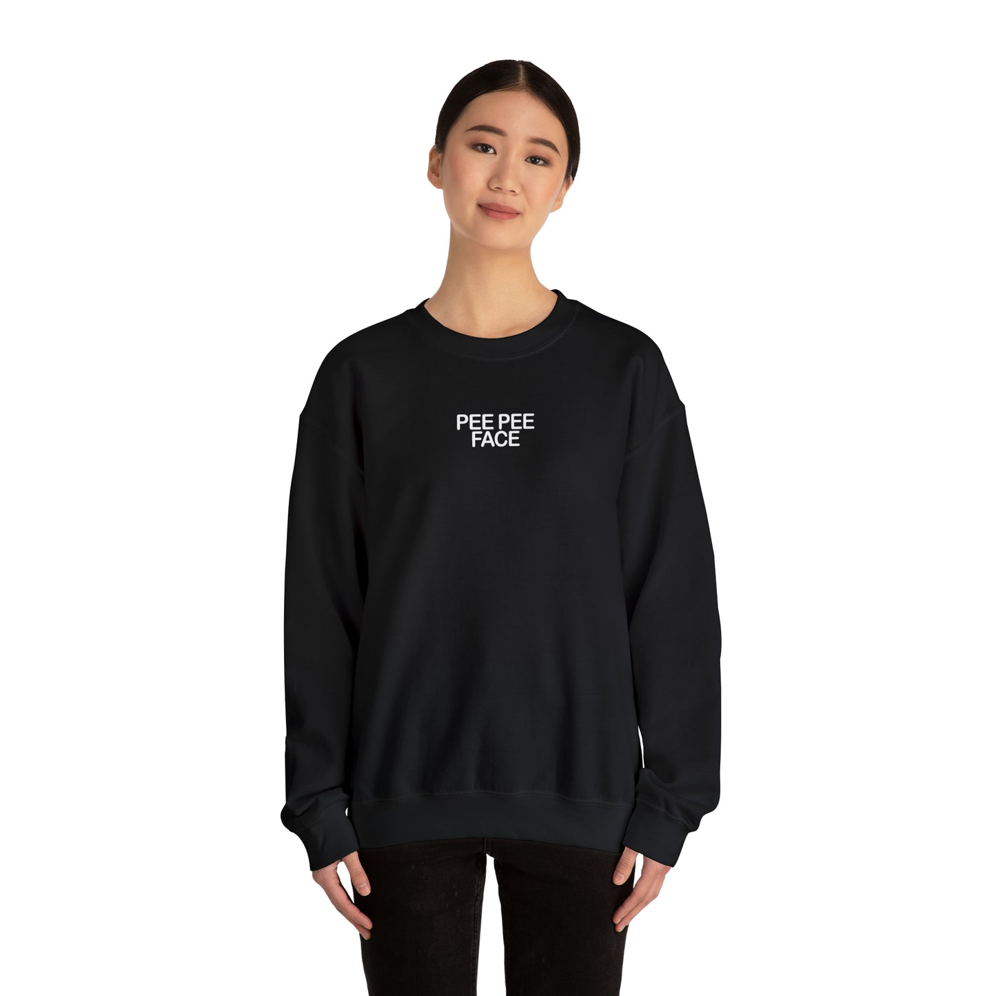PEE PEE FACE - Unisex Heavy Blend™ Crewneck Sweatshirt