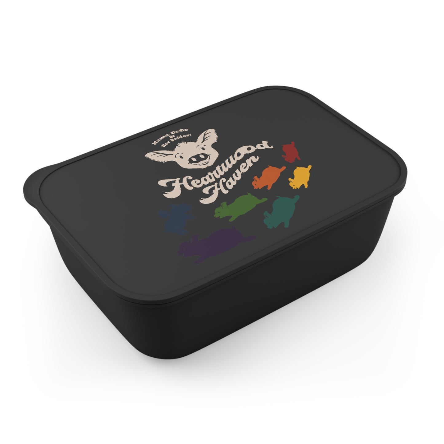 HEARTWOOD HAVEN - Mama CeCe & Her Babies! - PLA Bento Box with Band and Utensils