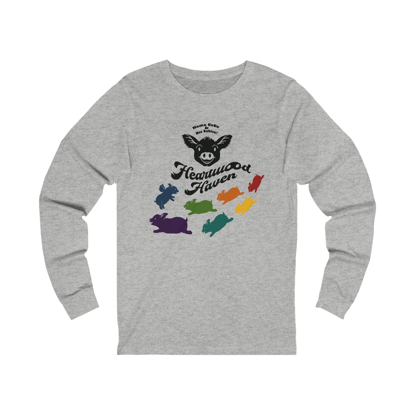Heartwood Haven - Mama CeCe & Her Babies - Unisex Jersey Long Sleeve Tee