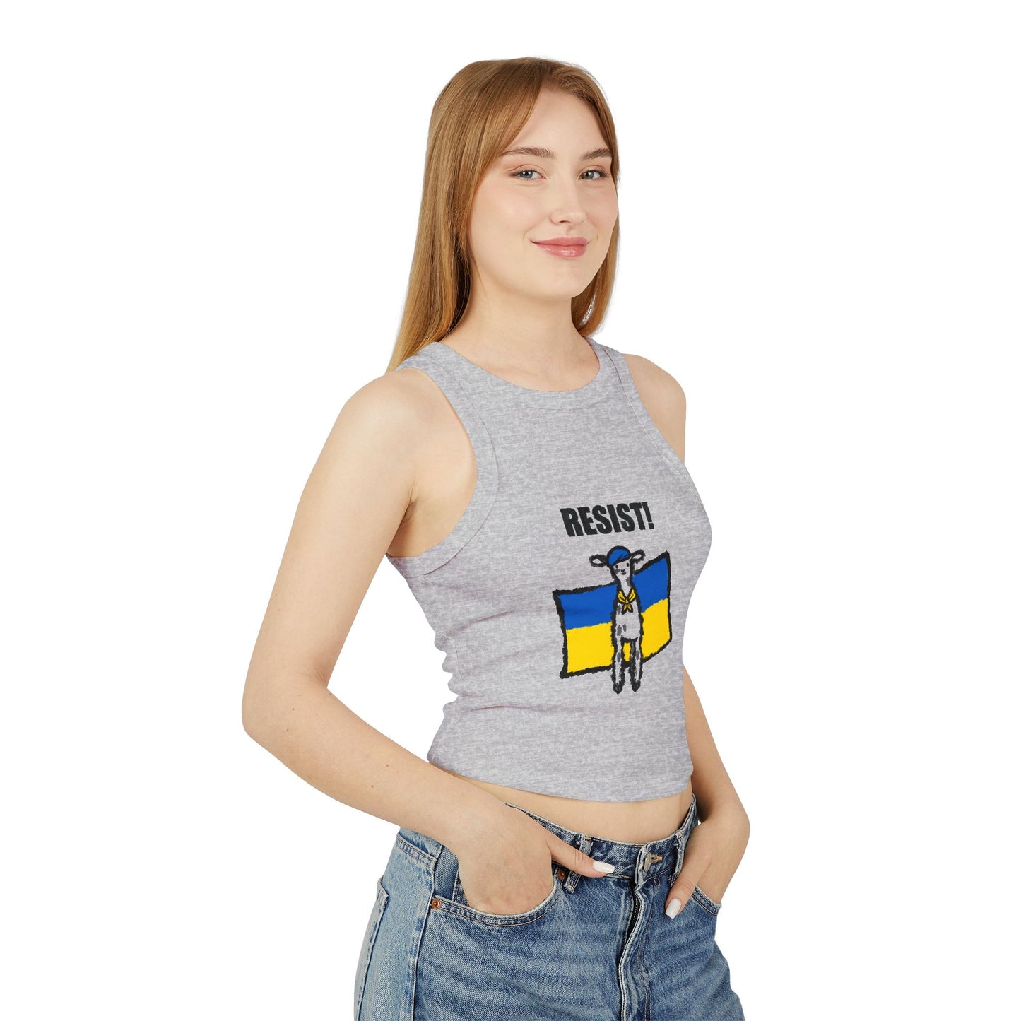 Stand with Resistance Baby - Women's Micro Rib Racer Tank Top