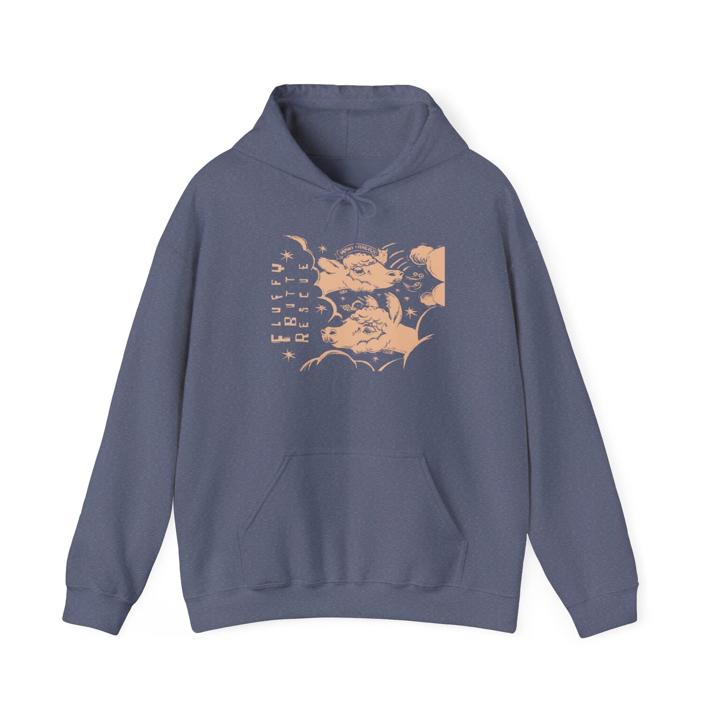Fluffy Butt Rescue - Minky Forever - Unisex Heavy Blend™ Hooded Sweatshirt