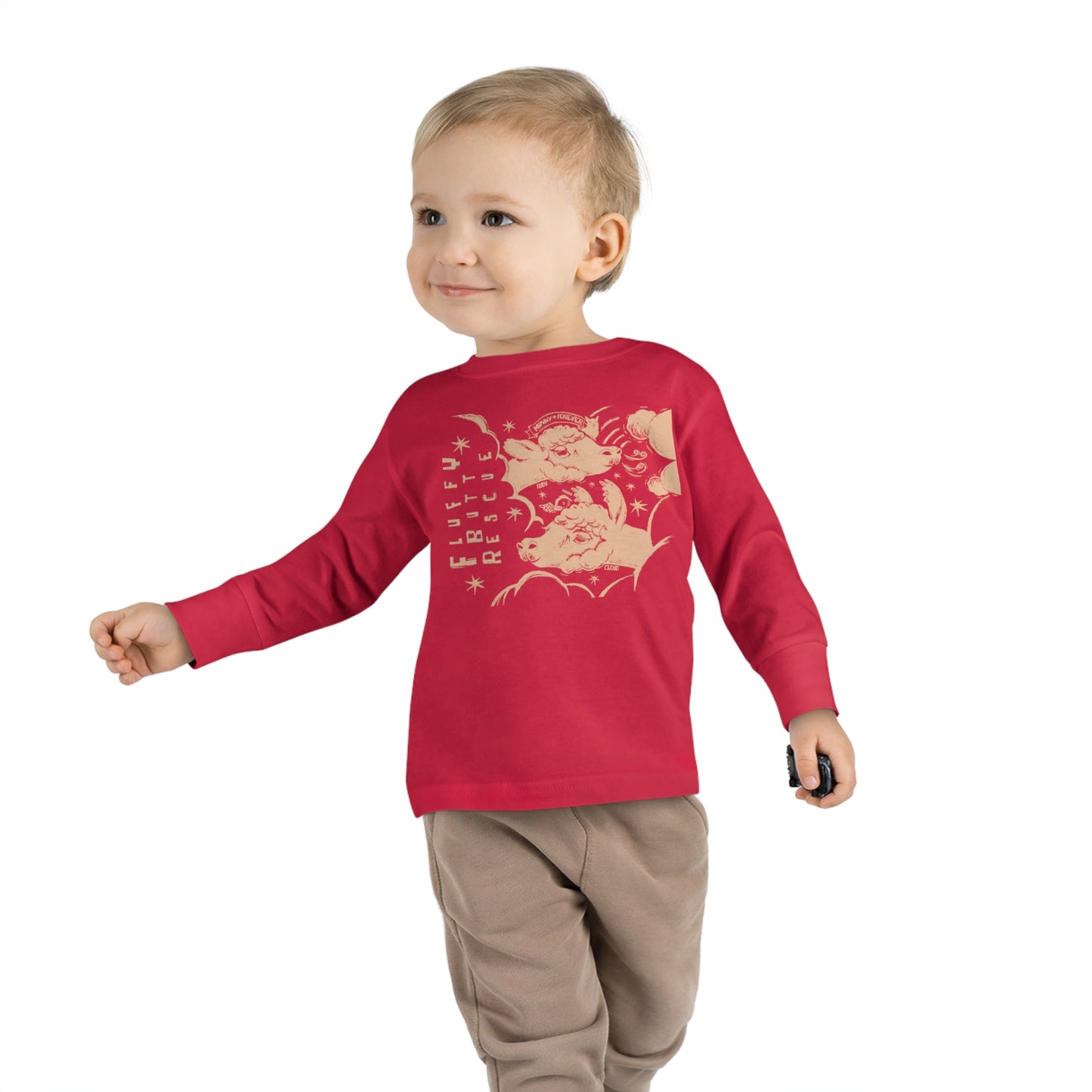 Fluffy Butt Rescue - Minky Forever - Toddler Long Sleeve Tee