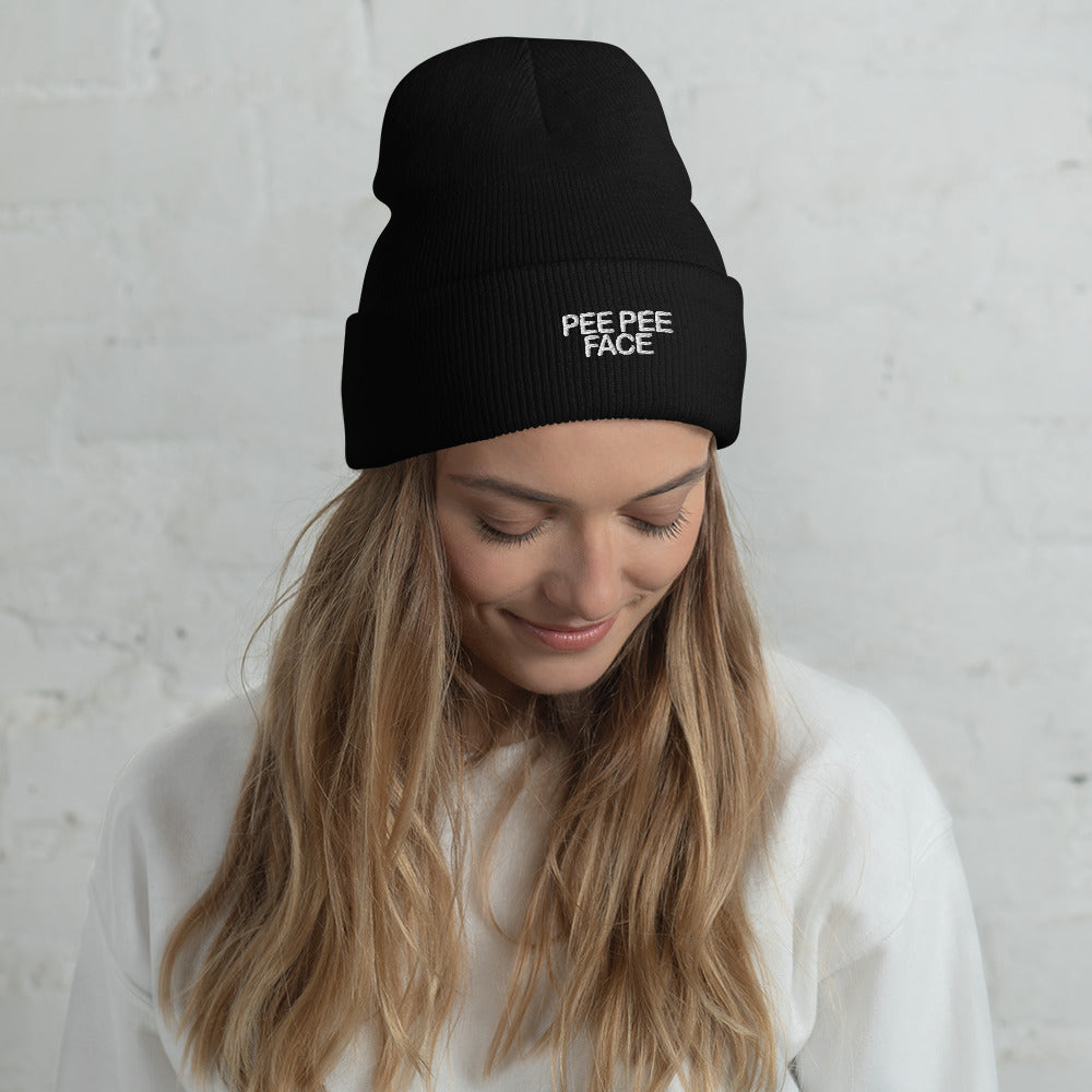 PEE PEE FACE KNIT CAP