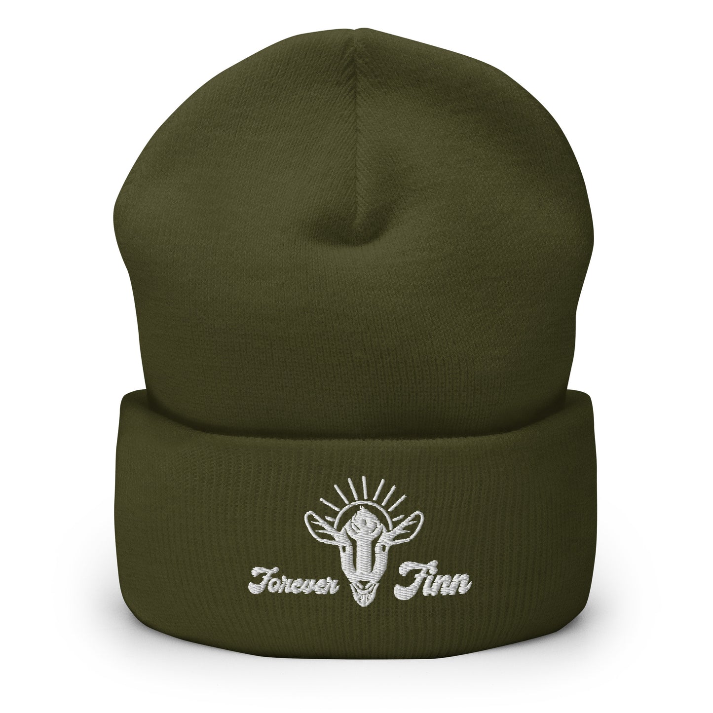 LITTLE HILL SANCTUARY - Forever Finn - Cuffed Beanie White Logo