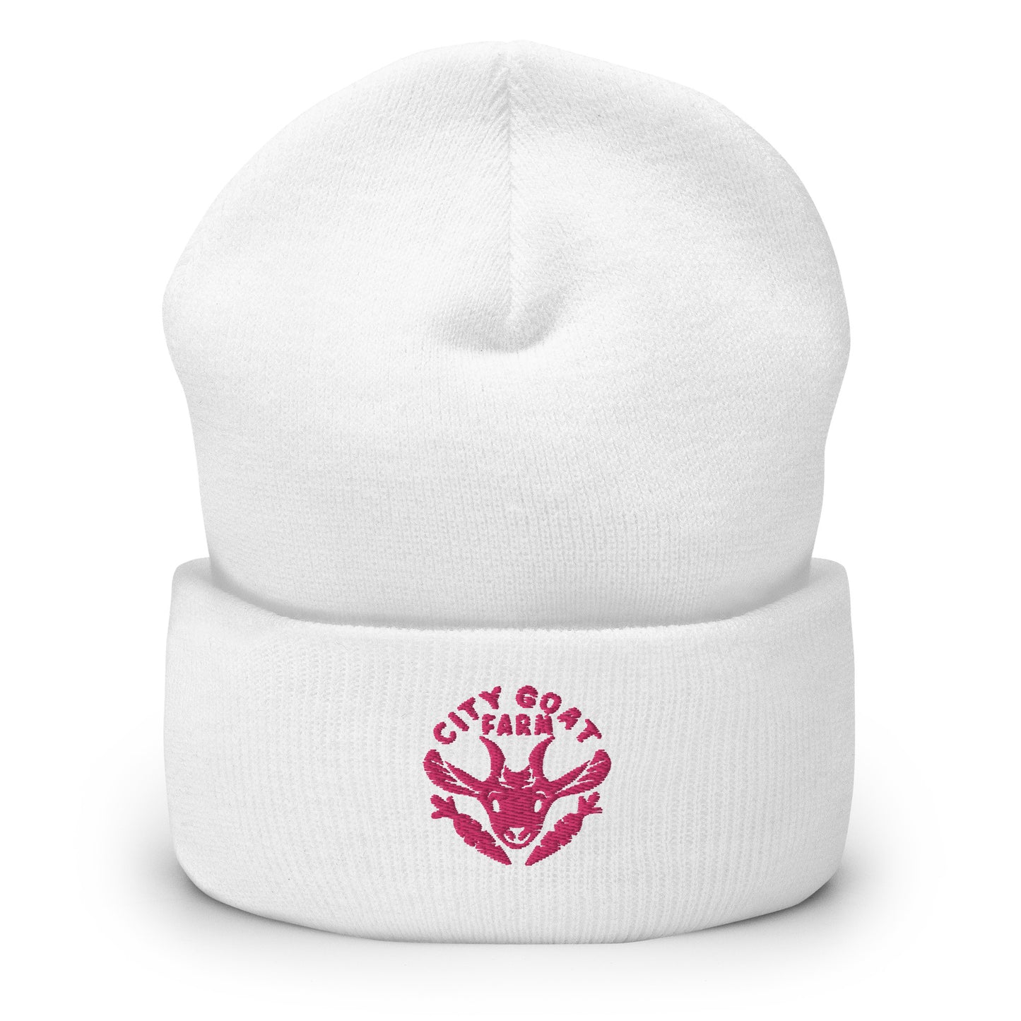 CITY GOAT FARM - Cuffed Beanie HOT PINK LOGO